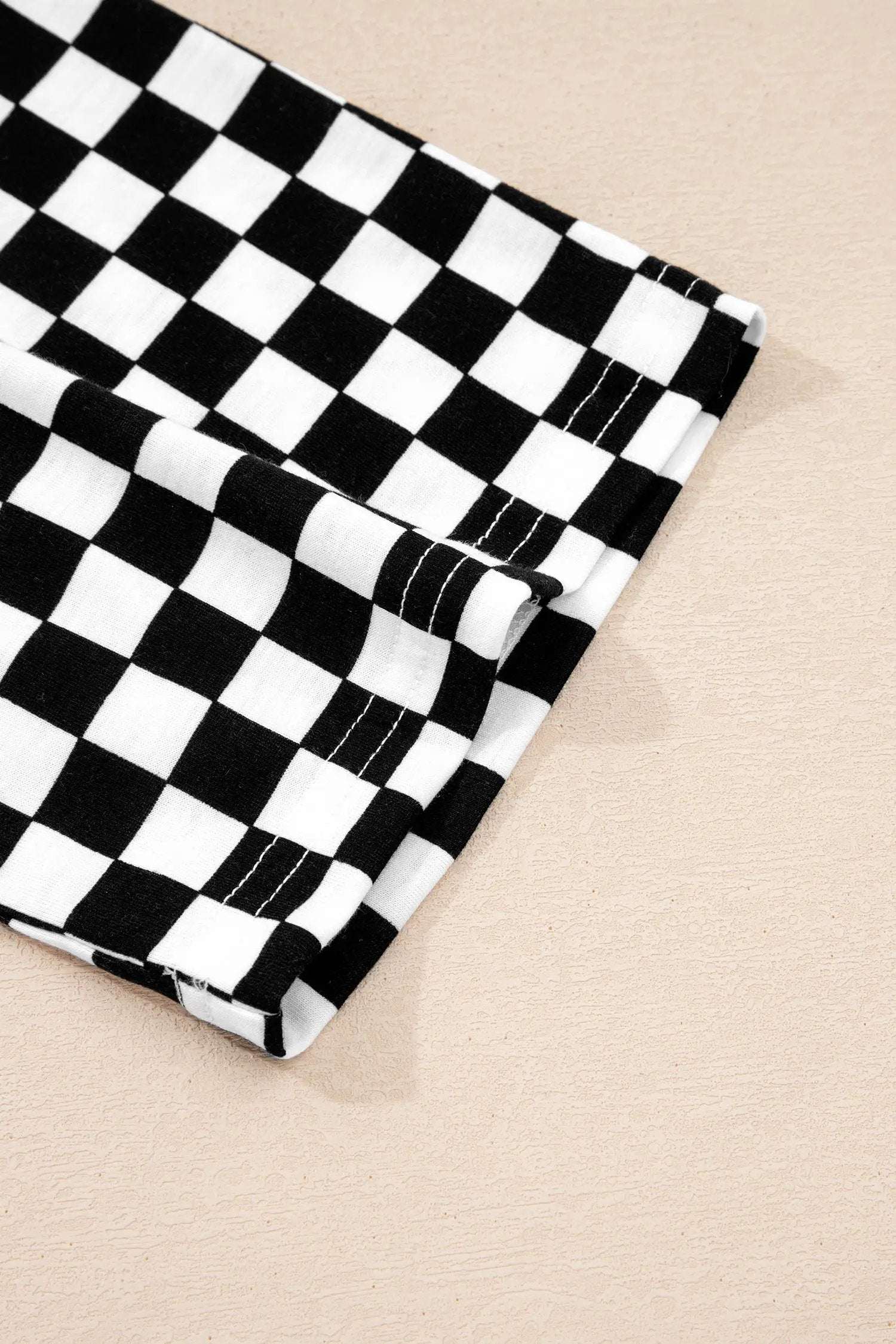 Checkered two-piece outfit set