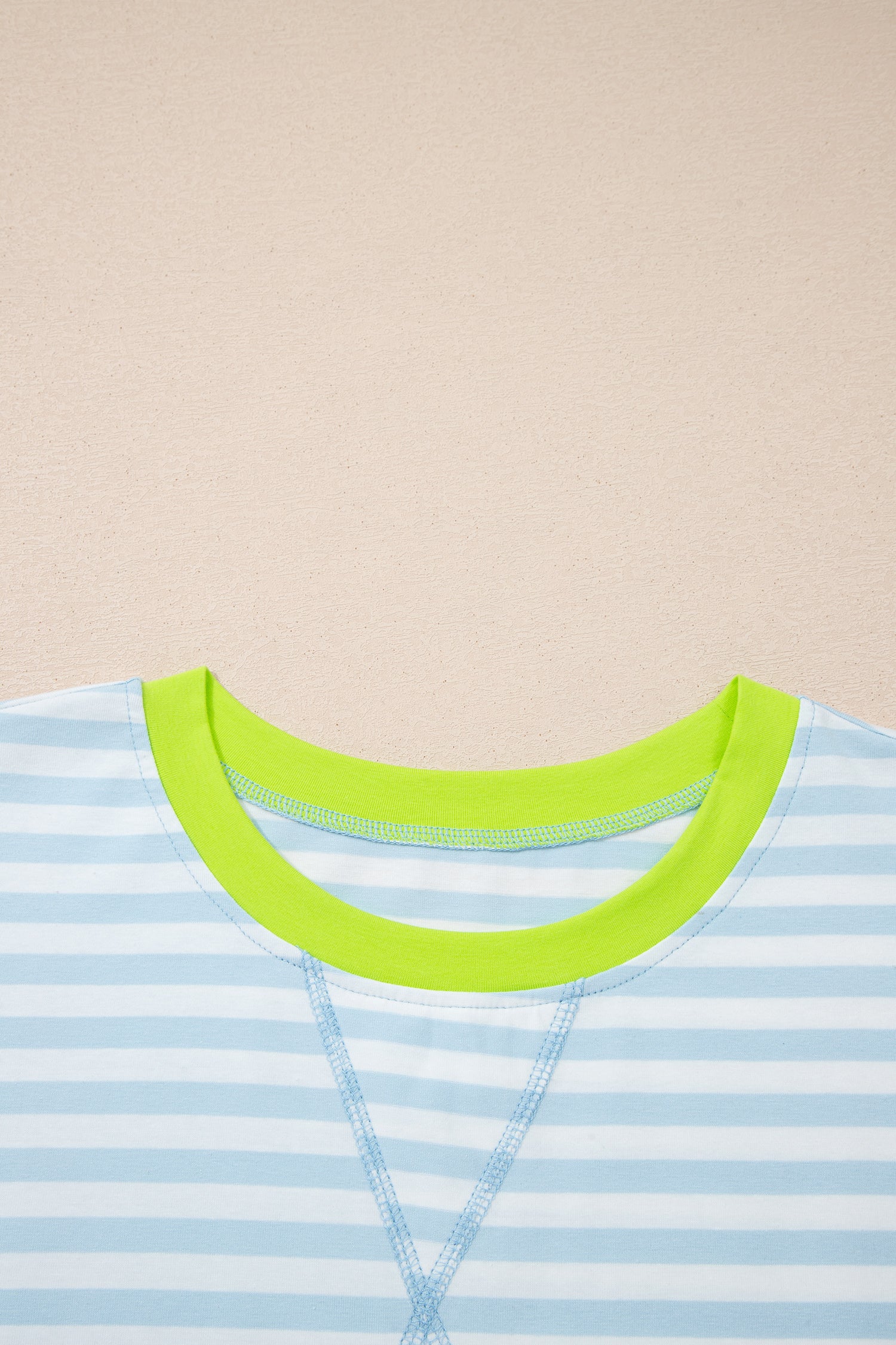 Sunlit Mom Vibes | Striped Tee And Drawstring Shorts Outfit Set