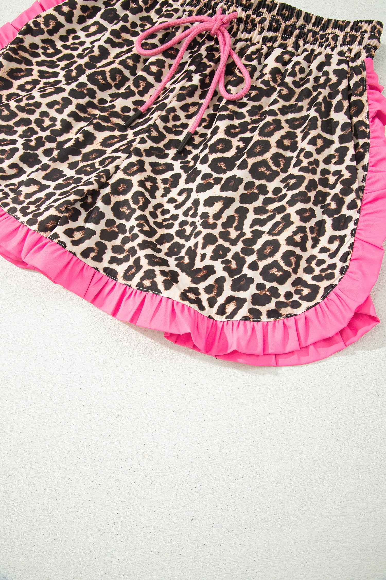 Polka Dot Contrast Ruffle Trim Shorts — women's everyday bottoms | J&H Apparel