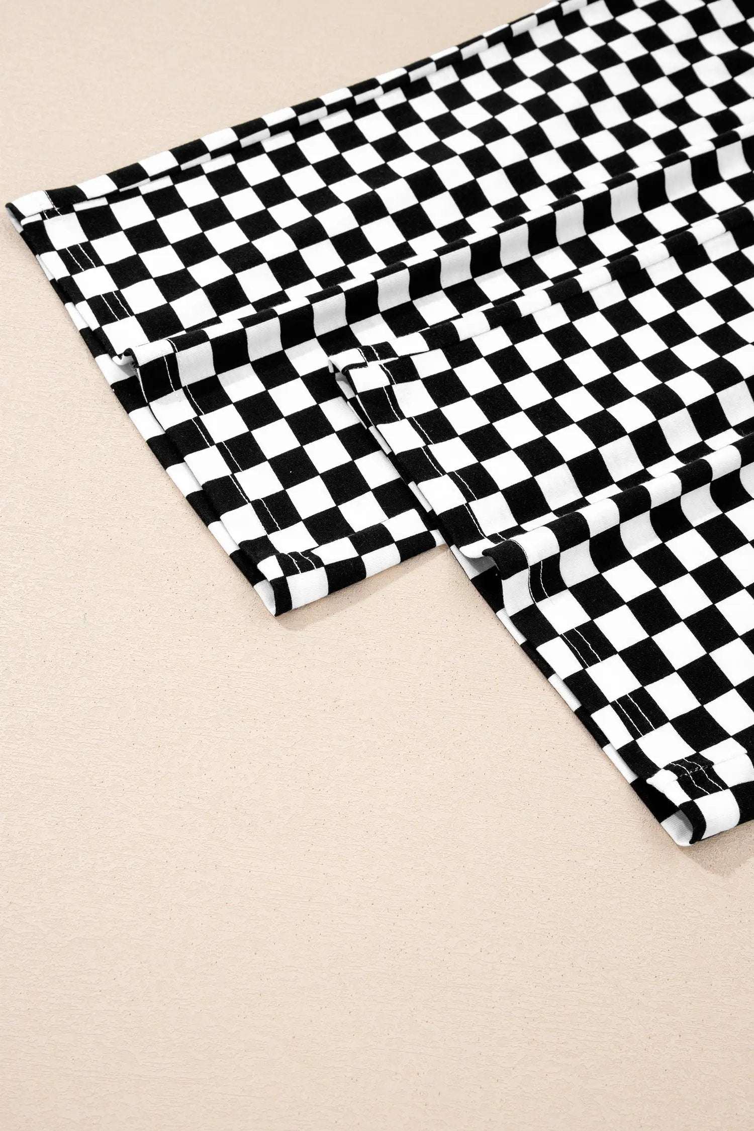 Checkered two-piece outfit set