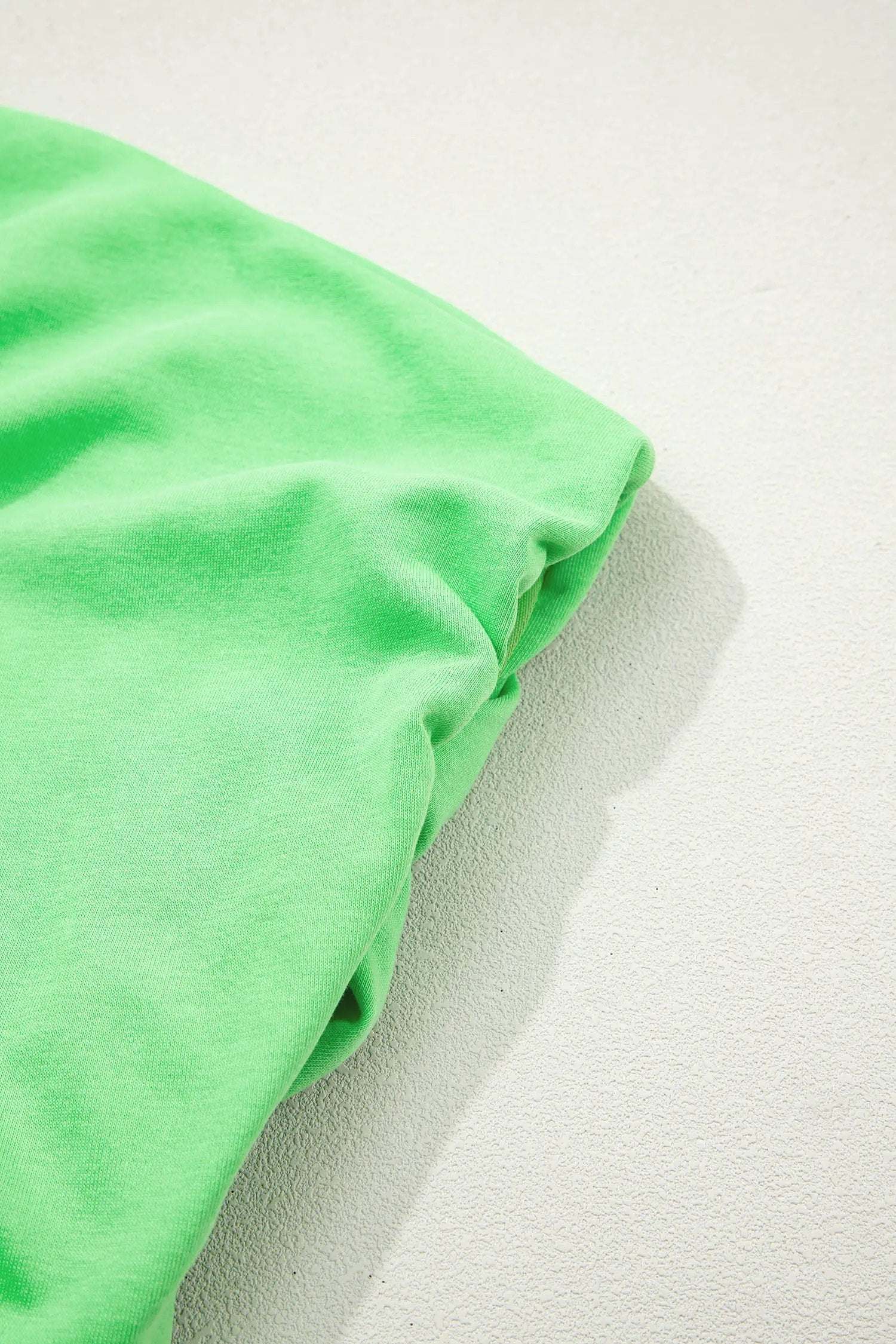 J&H Apparel Green Solid Color Puffy Loose Top Drawstring Shorts 2pcs Outfit - Outfit Sets Two Piece Sets/Short Sets
