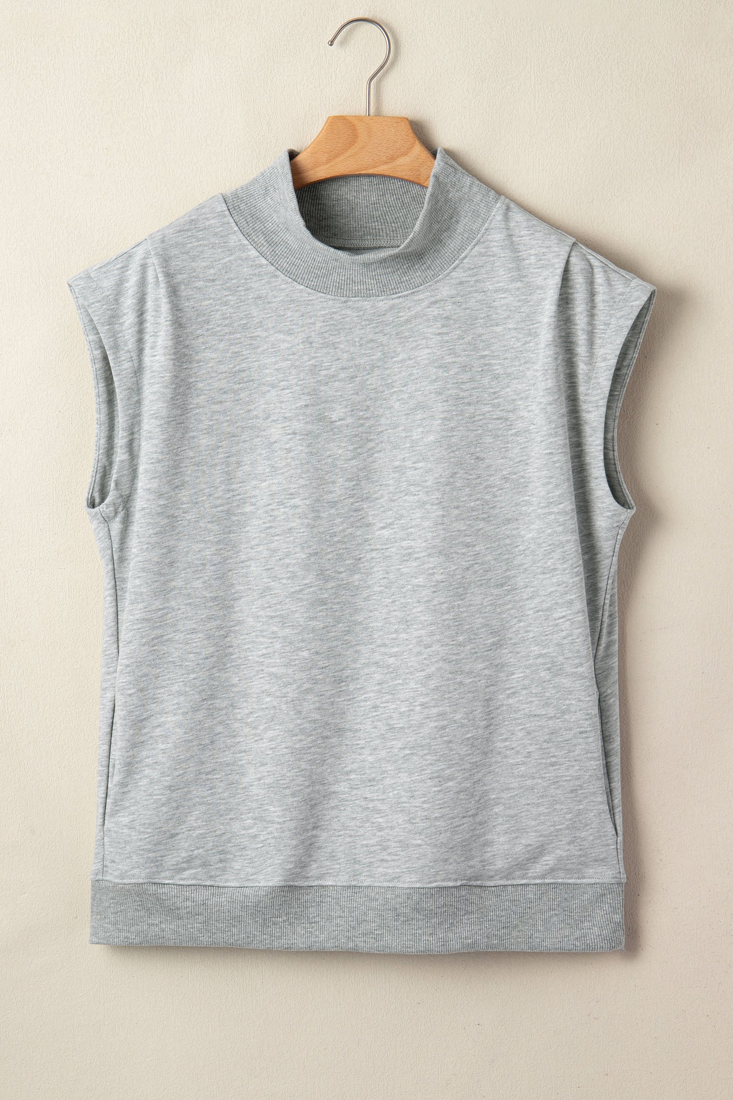 Everyday Chic | High Neck Cap Sleeve Top Relaxed Fit Blouse