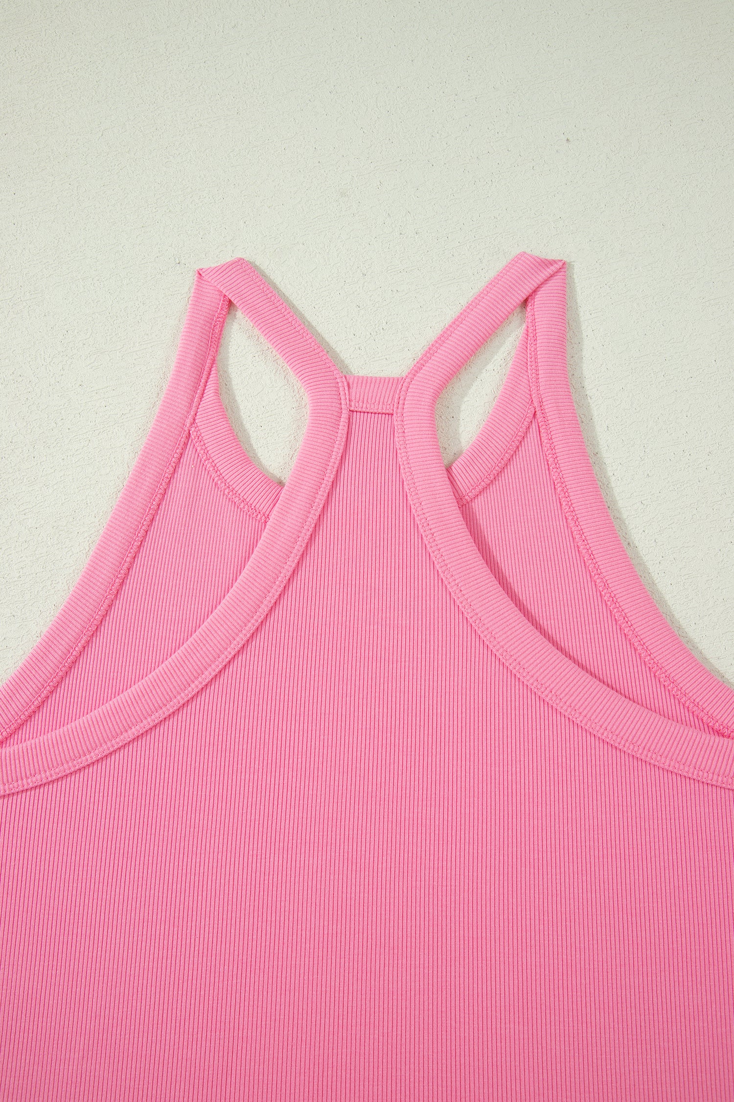 Ribbed Tank Top Shorts Set | Elastic High-Waist Outfit
