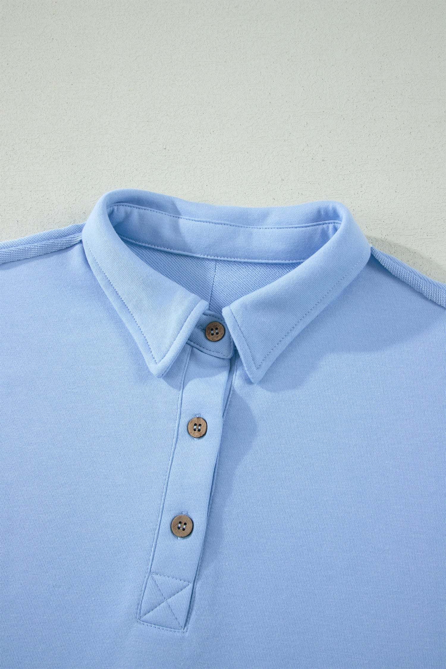 Loose Polo Tee Short Set with elastic waist shorts vacation outfit