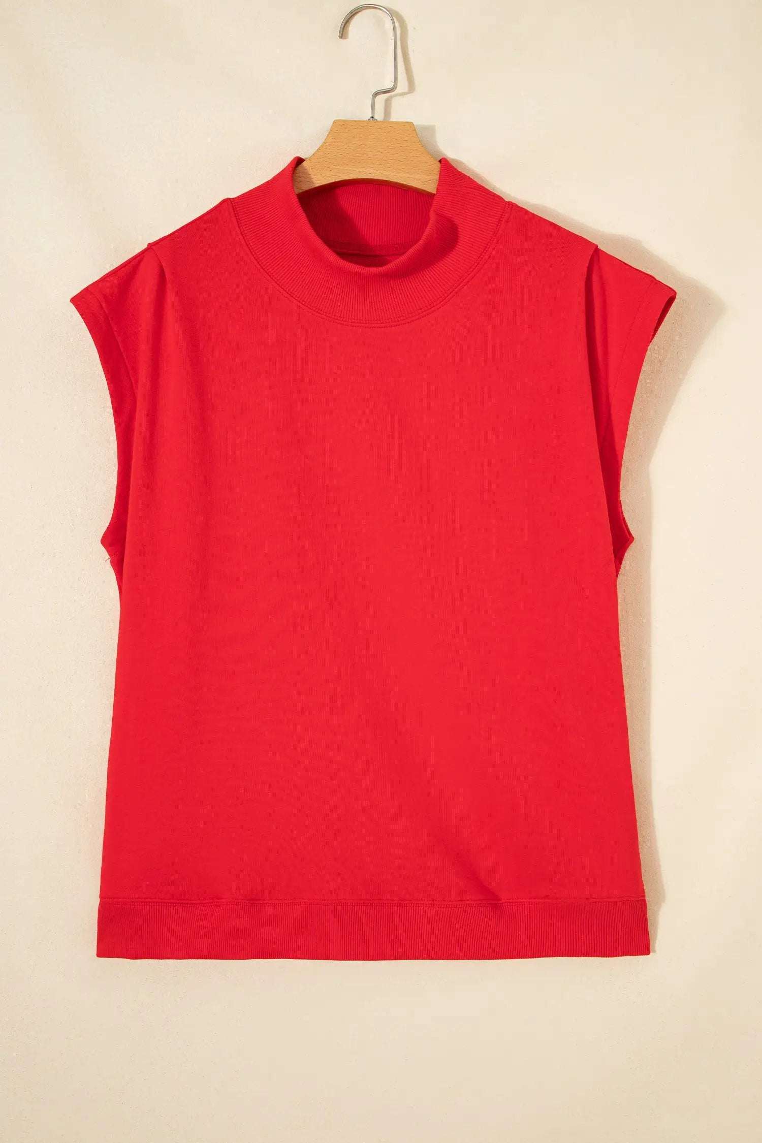 Dear-Lover Dropshipping Everyday Chic | High Neck Cap Sleeve Top Relaxed Fit Blouse - Blouses Tops/Tops & Tees