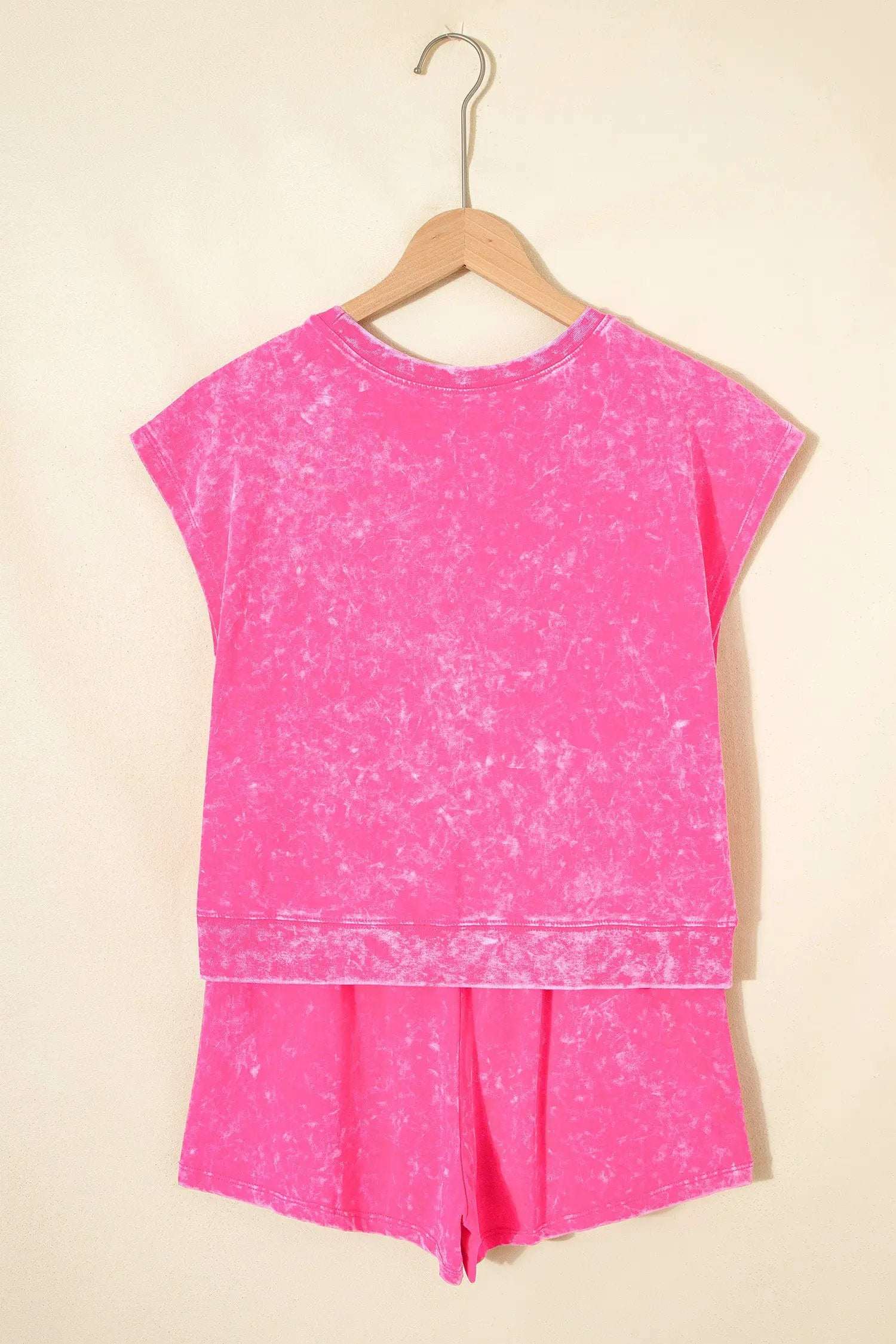 J&H Apparel Red Mineral Wash Cotton Short Set - Outfit Sets Two Piece Sets/Short Sets