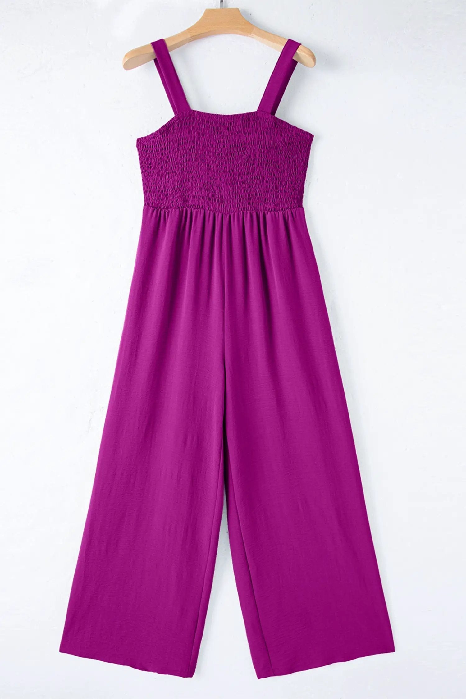 Smocked Square Neck Jumpsuit