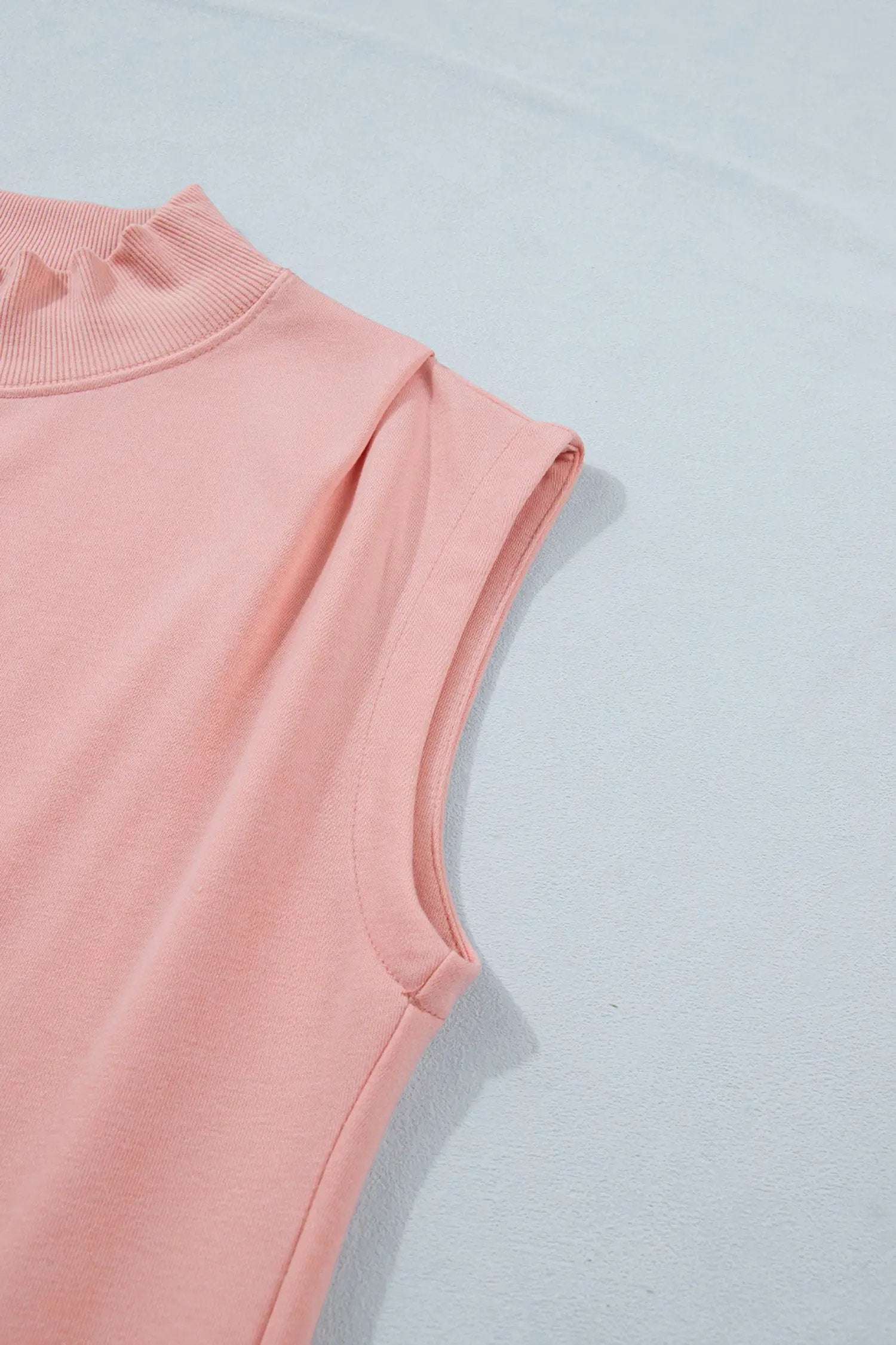 Dear-Lover Dropshipping Everyday Chic | High Neck Cap Sleeve Top Relaxed Fit Blouse - Blouses Tops/Tops & Tees