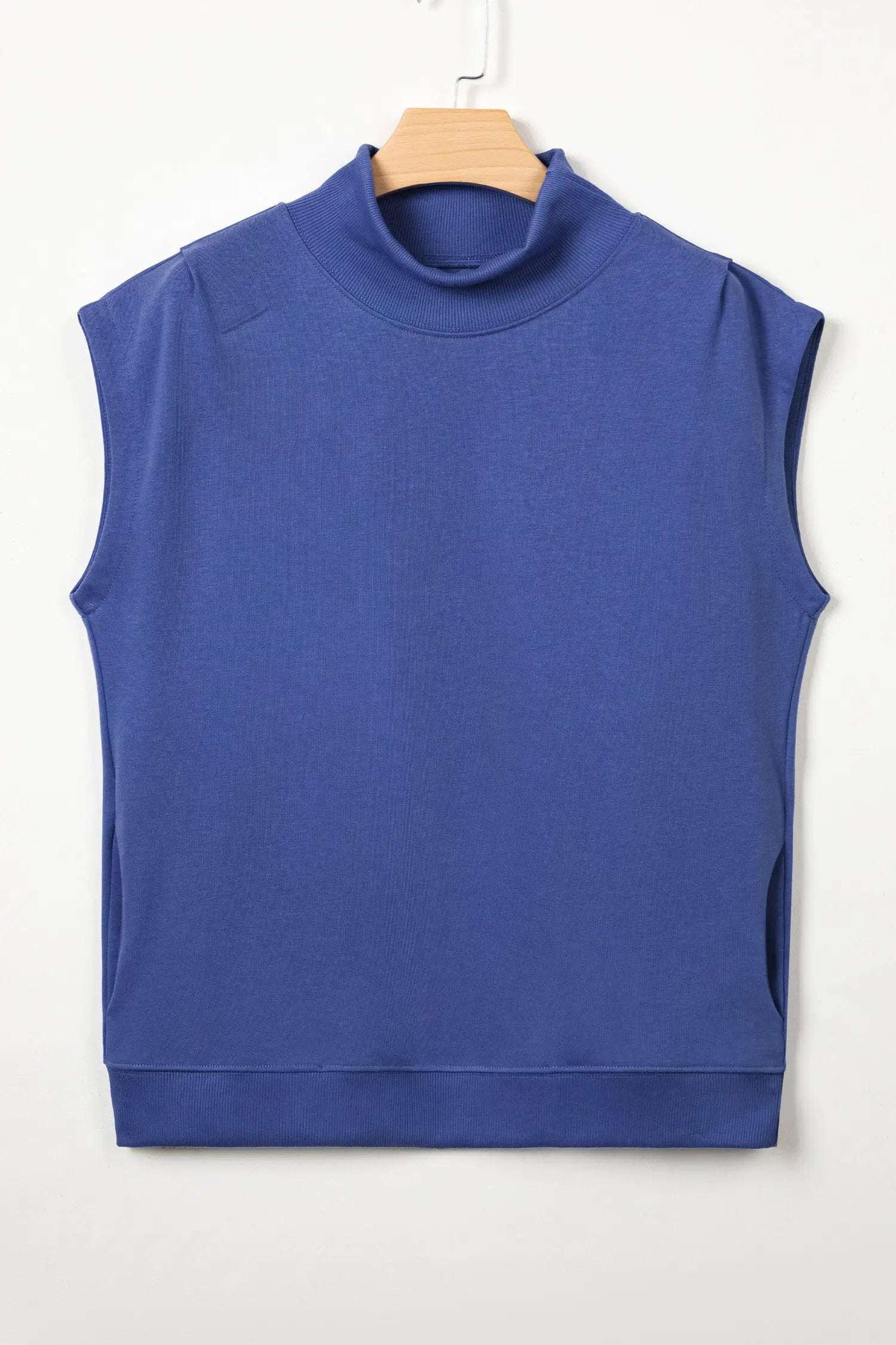 Dear-Lover Dropshipping Everyday Chic | High Neck Cap Sleeve Top Relaxed Fit Blouse - Blouses Tops/Tops & Tees