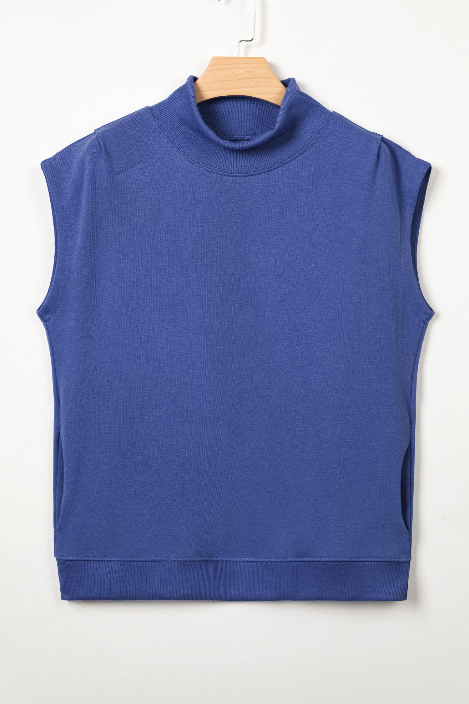 Everyday Chic | High Neck Cap Sleeve Top Relaxed Fit Blouse