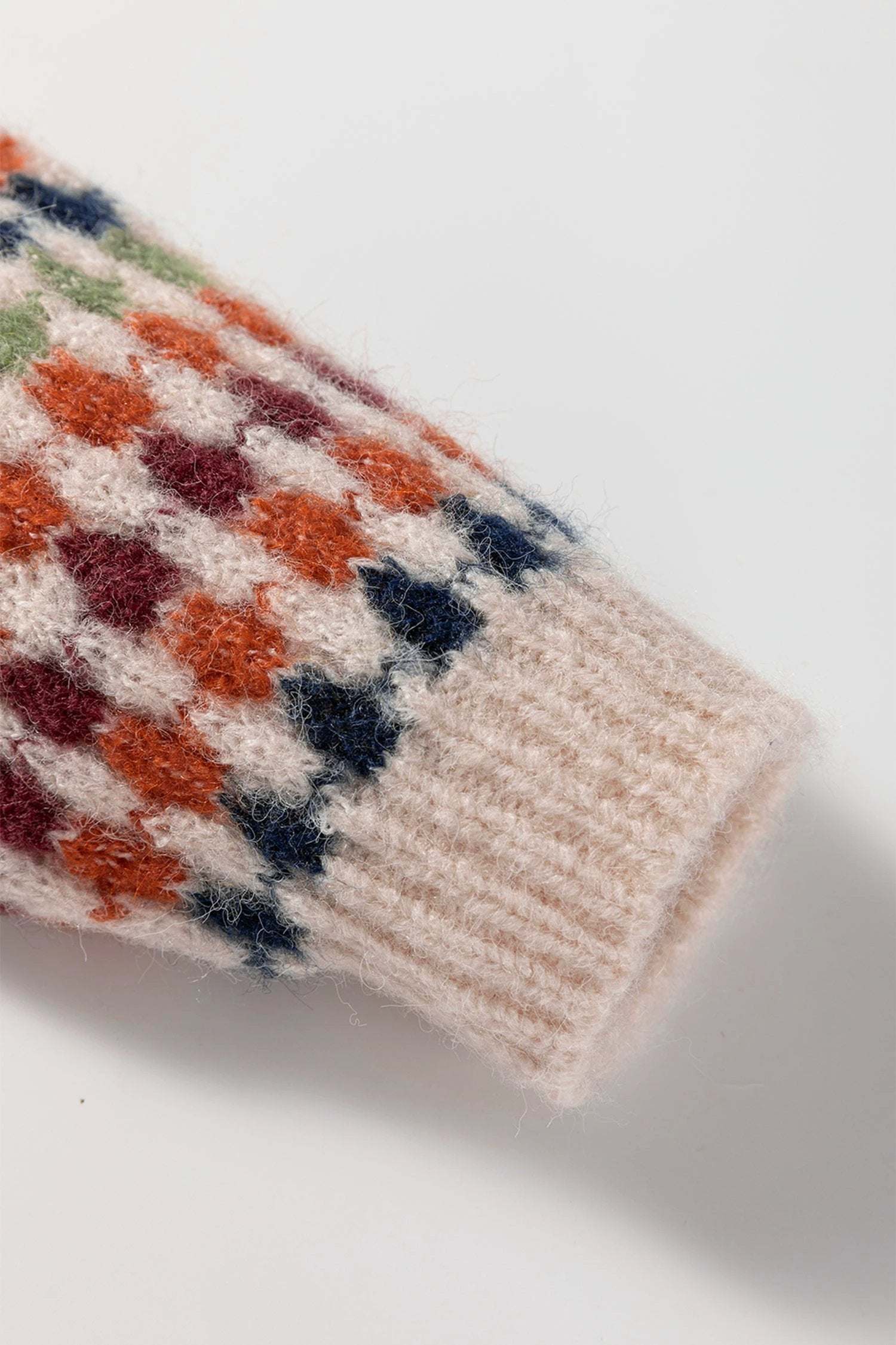 multicolour dotty striped pattern knit drop shoulder sweater for women casual everyday outfit