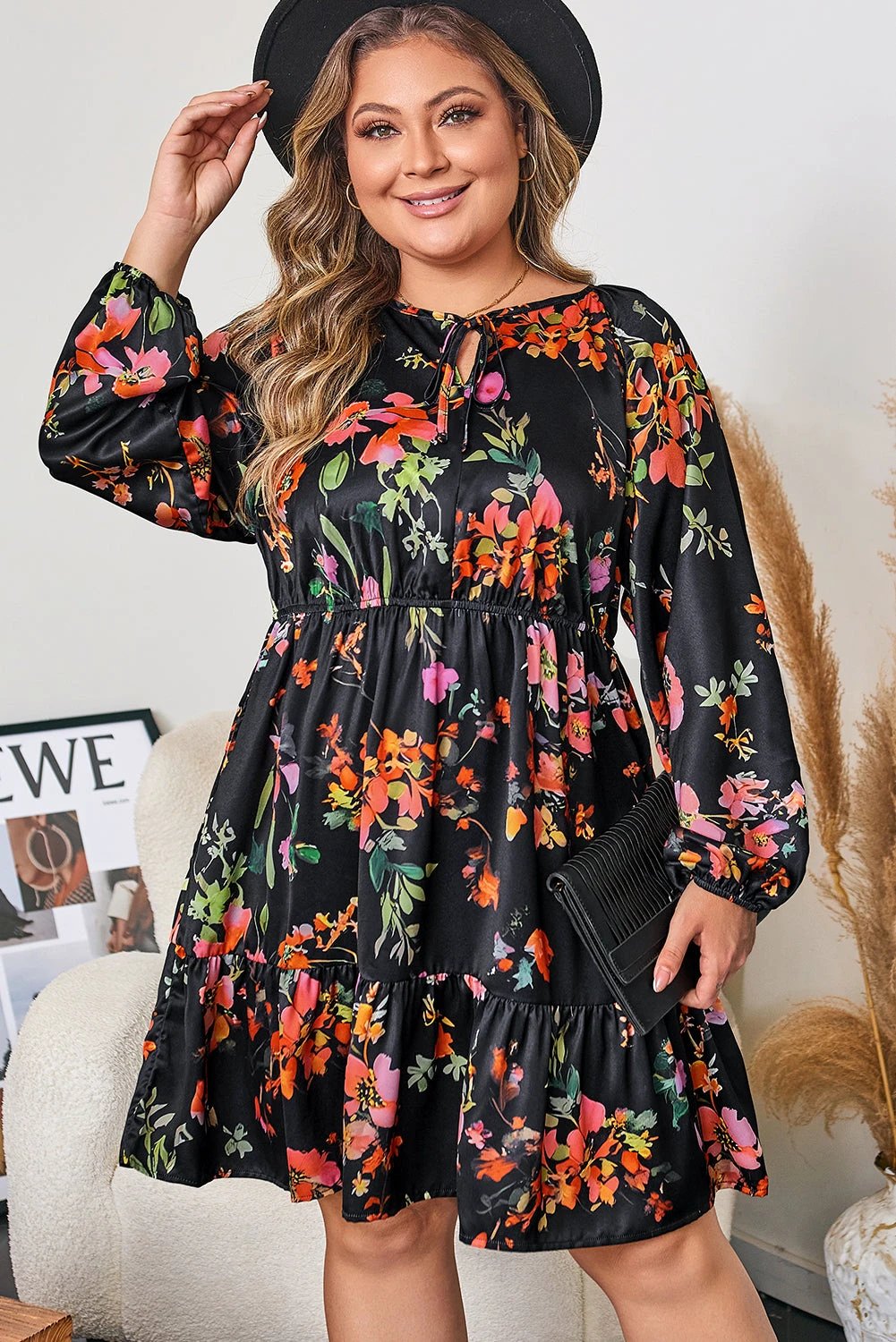 Plus size floral dress
