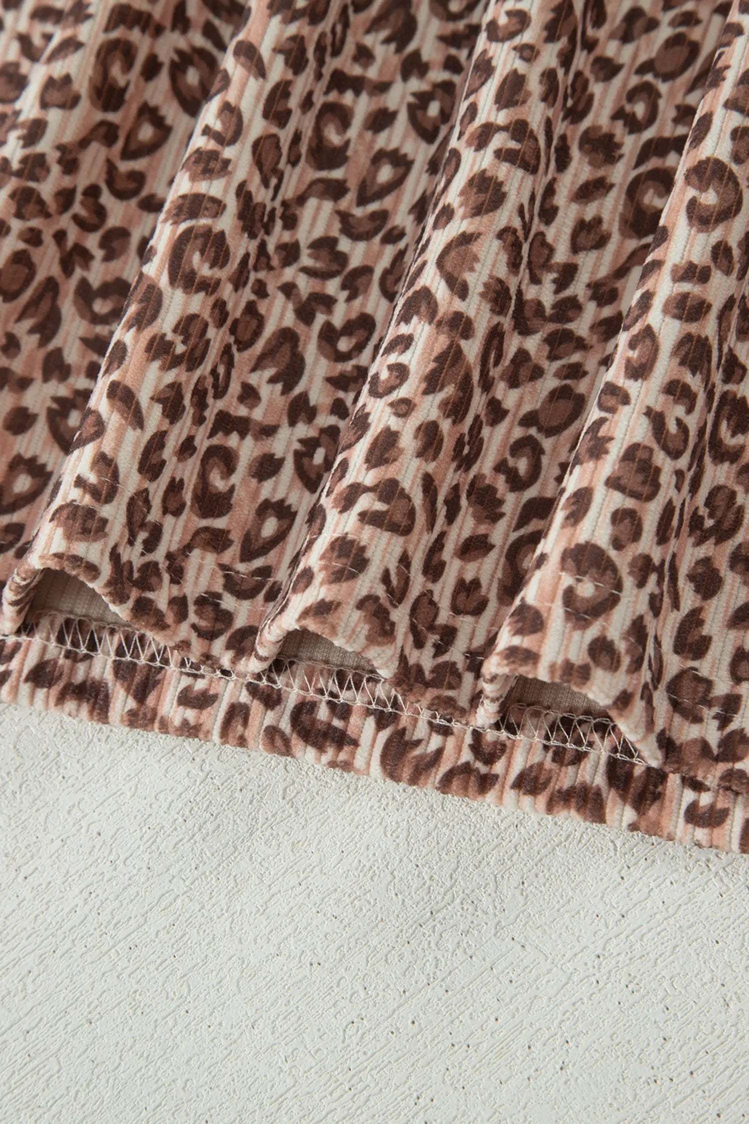 Dear-Lover Dropshipping Main Character Energy | Leopard Print Ribbed Outfit With Button Front Top And Matching Elastic Waist Shorts - Outfit Sets Two Piece Sets/Short Sets