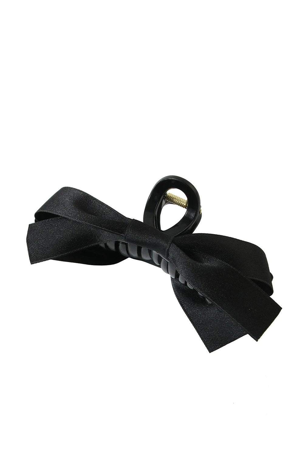 black bow decor large hair claw clip for women casual everyday outfit