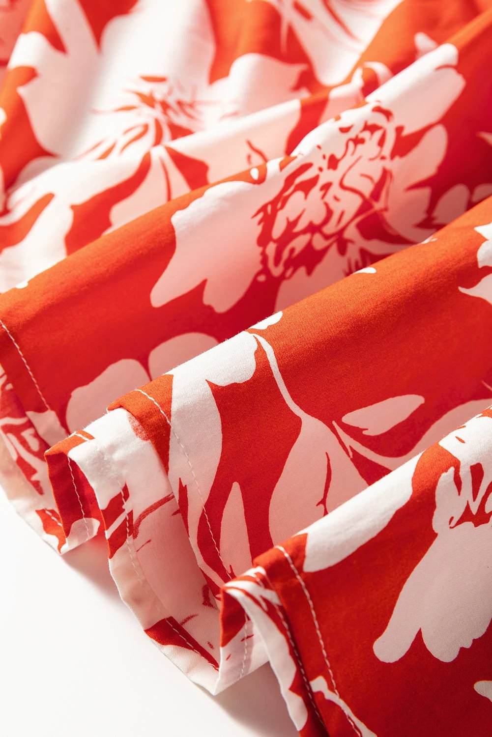 red high split floral western cowgirl maxi skirt for women casual everyday outfit