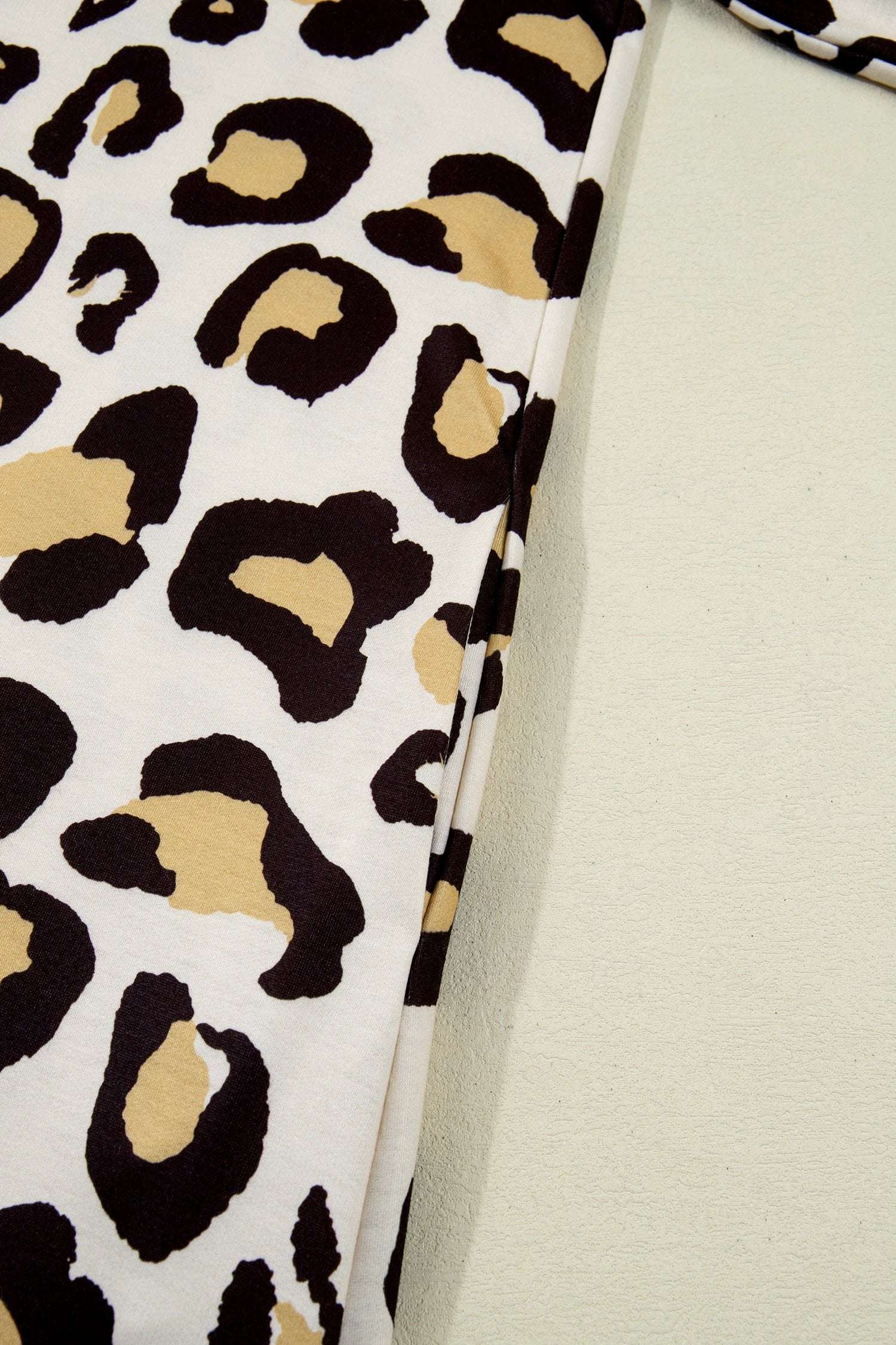 khaki leopard long sleeve shift t shirt dress with pockets for women casual everyday outfit