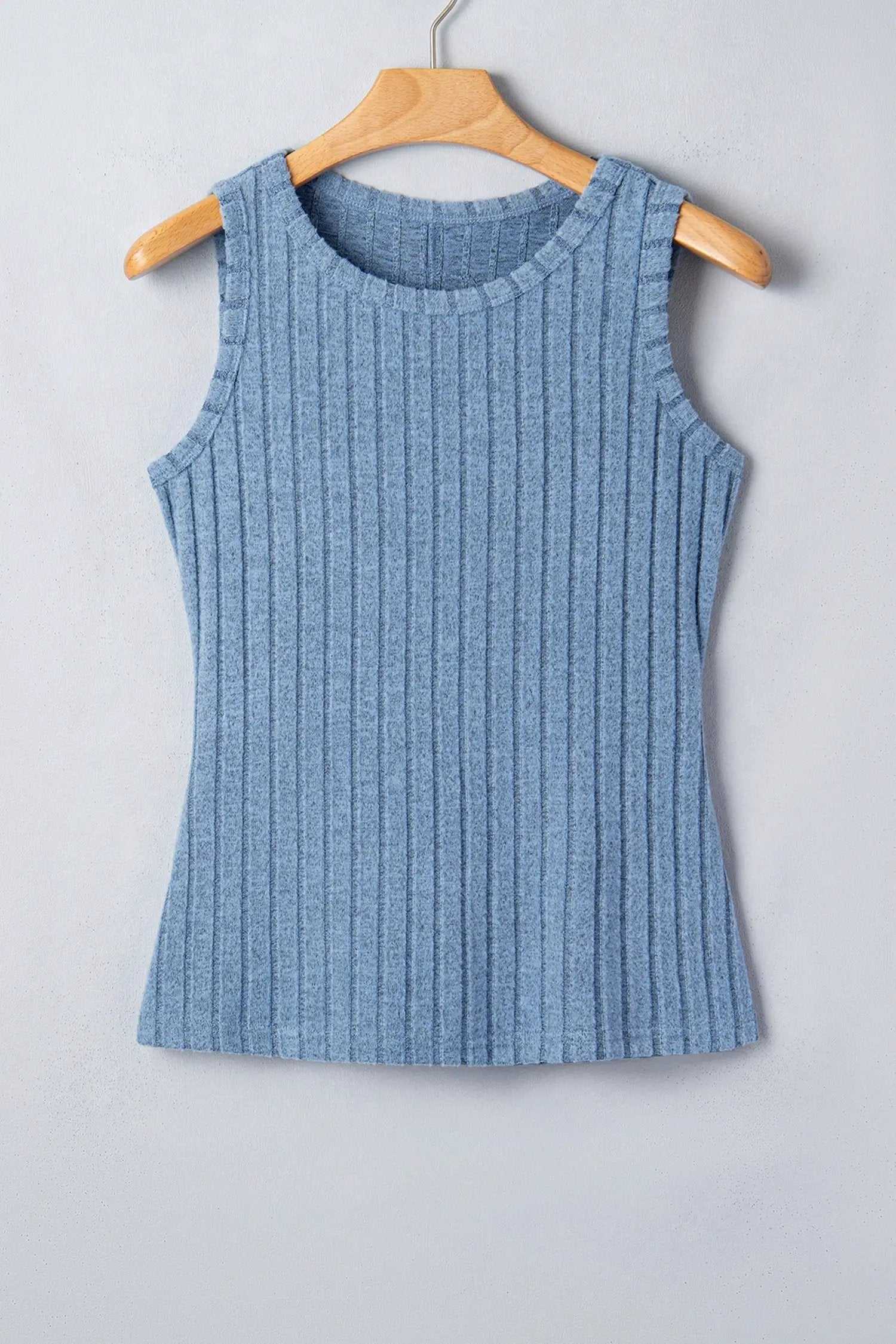 Ribbed Mineral Wash Tank Top slim fit cozy western casual top