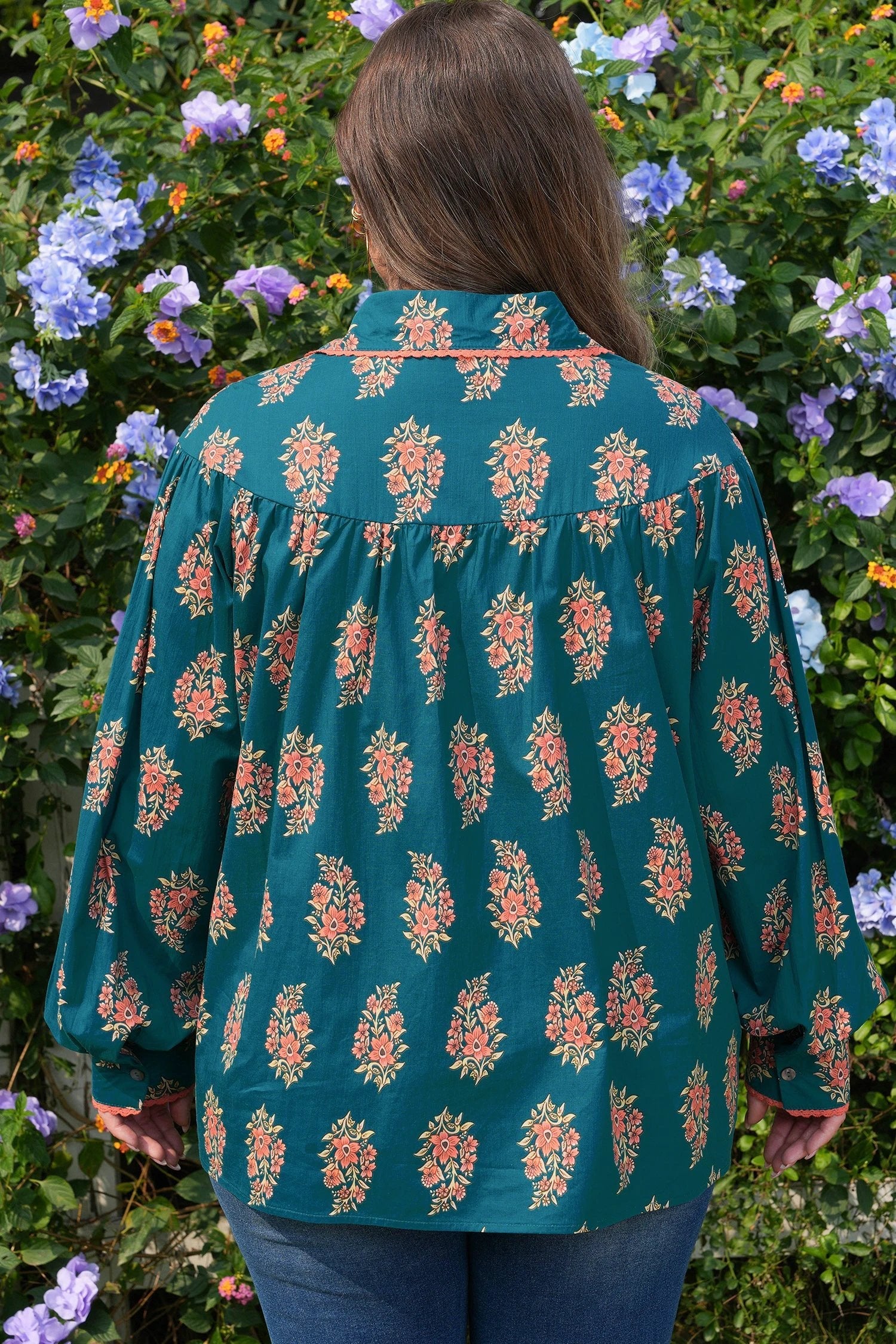 plus size floral blouse