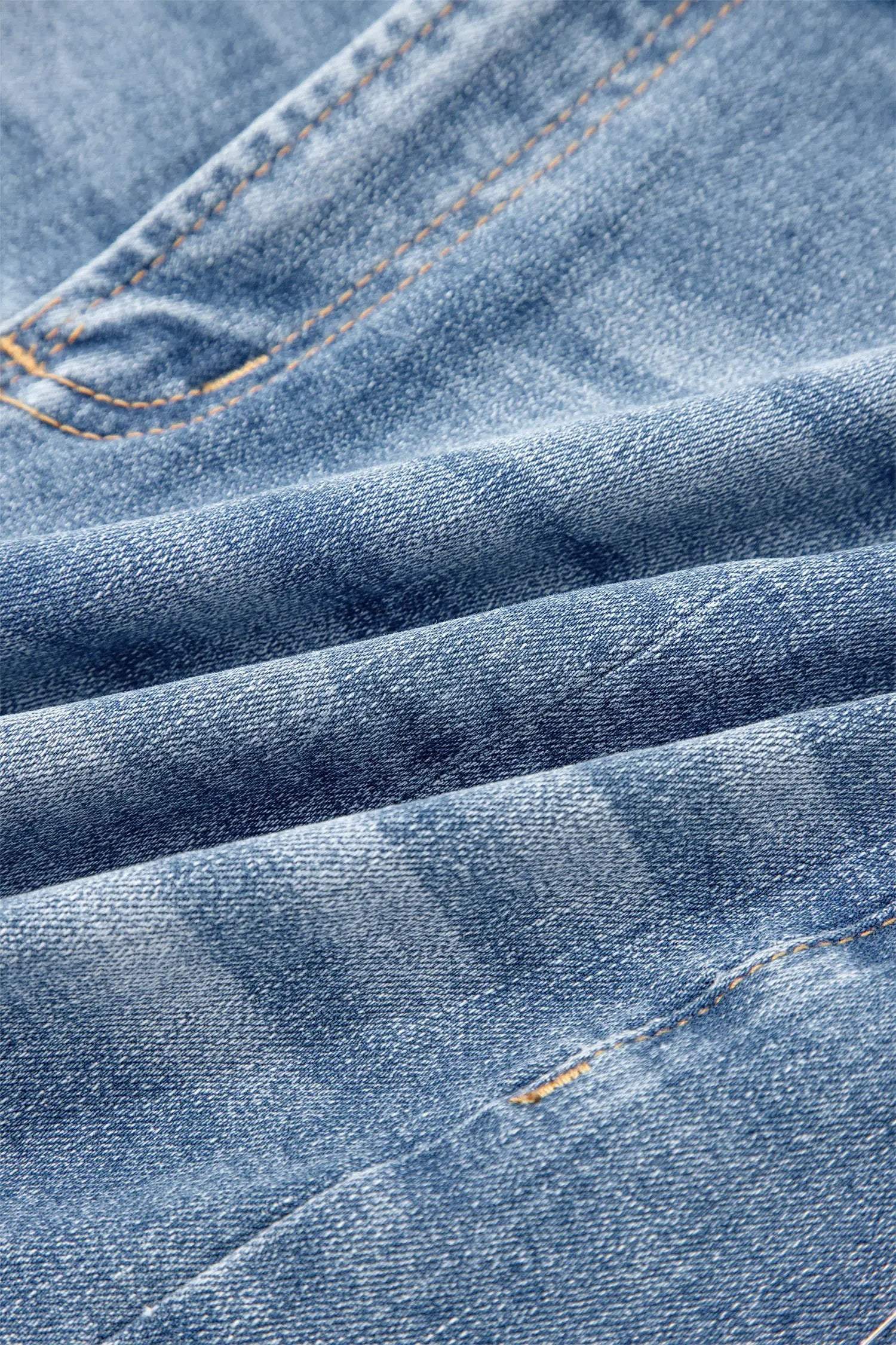 Dear-Lover Dropshipping Beau Blue Acid Wash Raw Hem Denim Shorts - Denim Shorts Bottoms/Denim Shorts