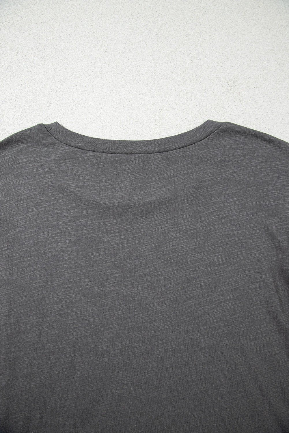 dark grey double ruffled short sleeve plus size top for women casual everyday outfit