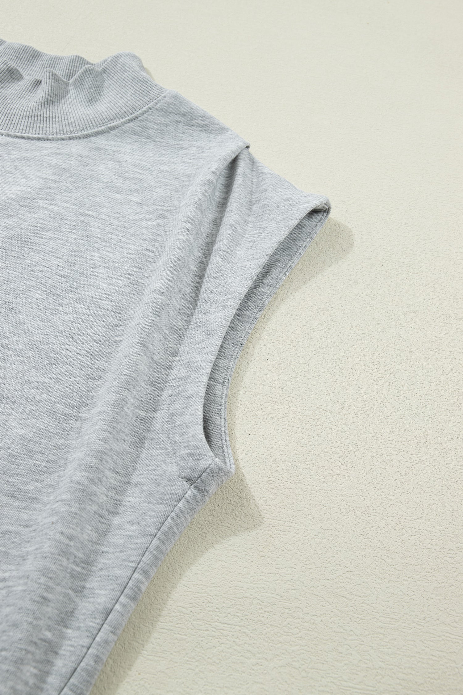 Everyday Chic | High Neck Cap Sleeve Top Relaxed Fit Blouse