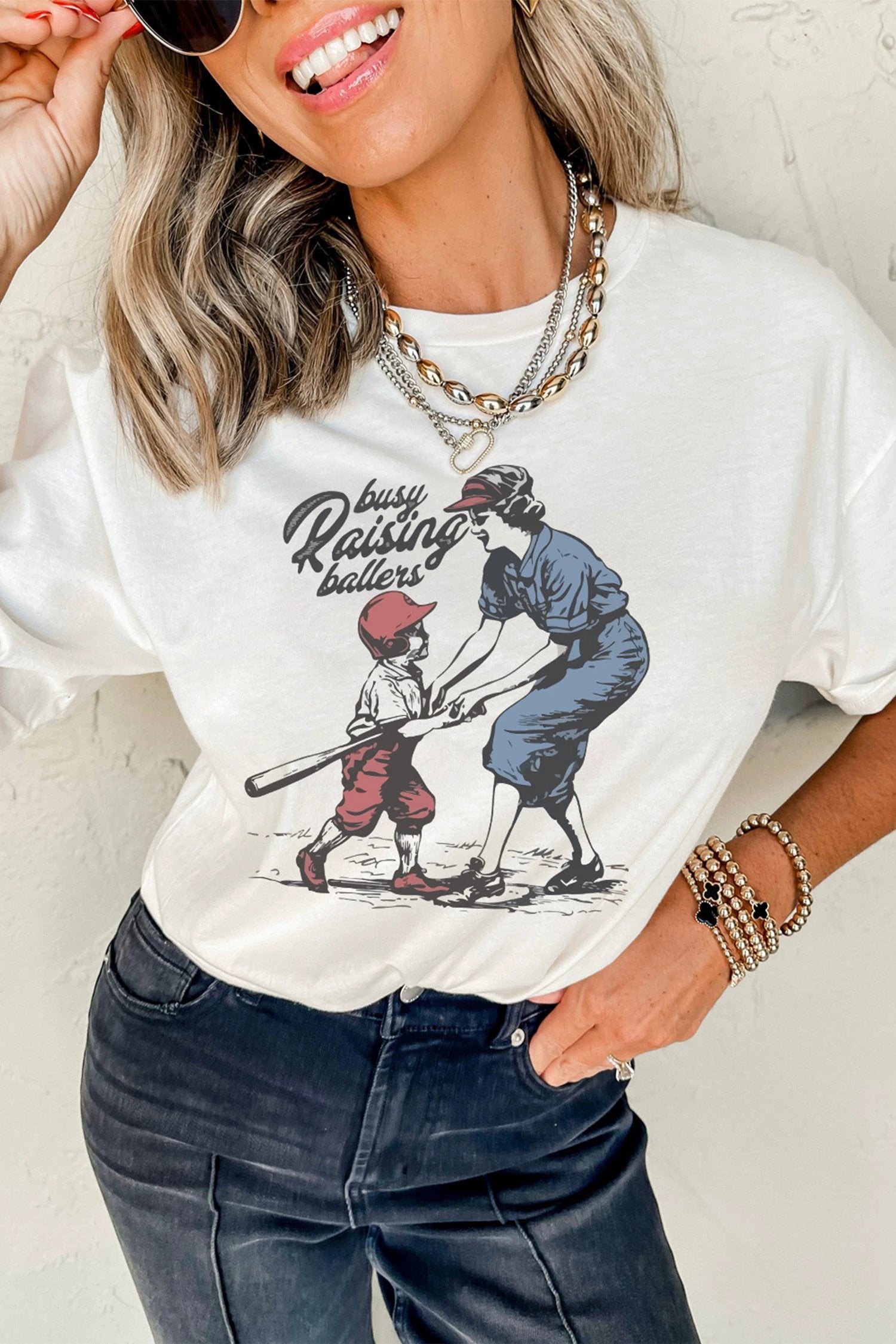 Busy Raising Ballers tee