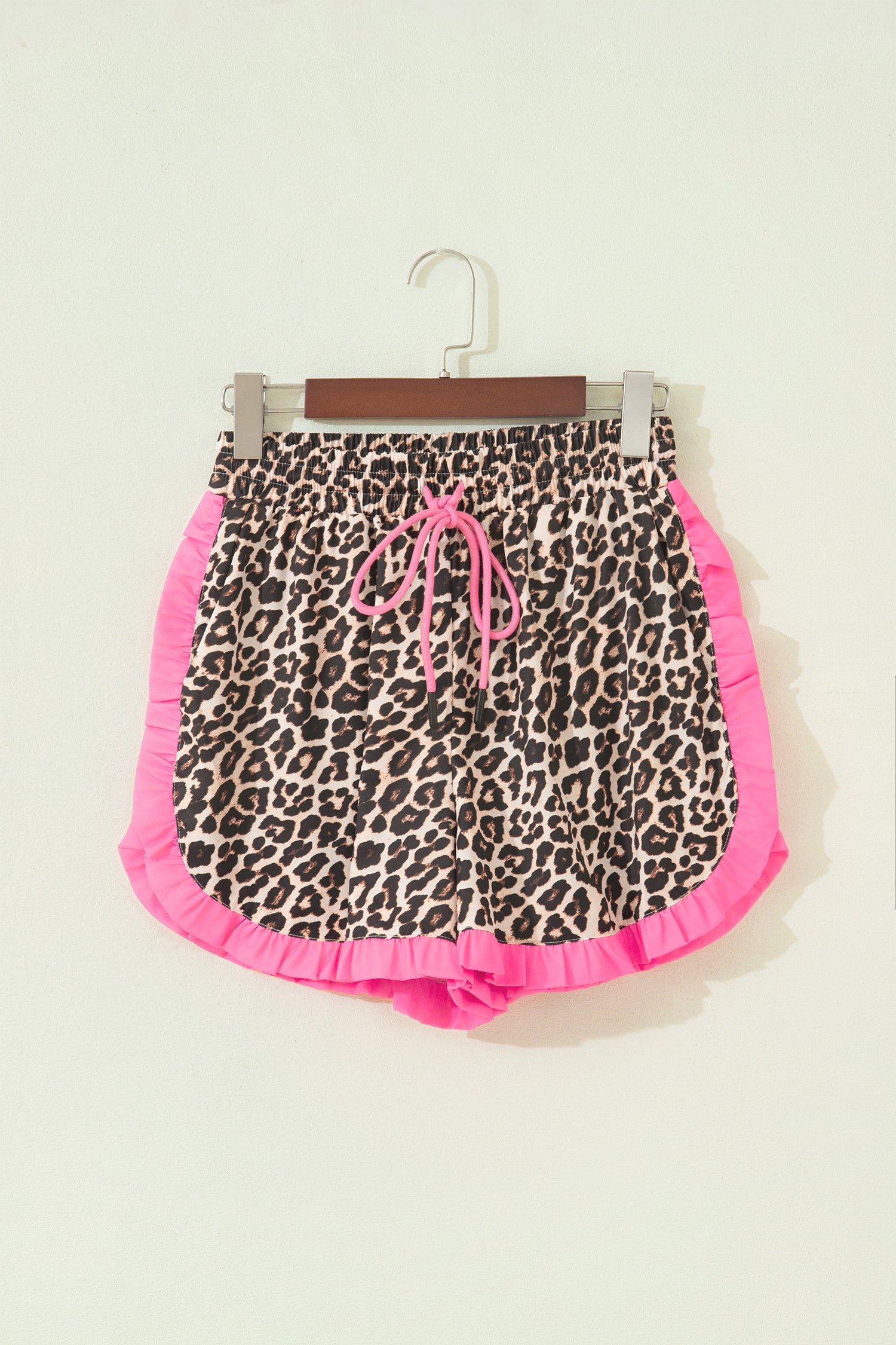 Polka Dot Contrast Ruffle Trim Shorts — women's everyday bottoms | J&H Apparel