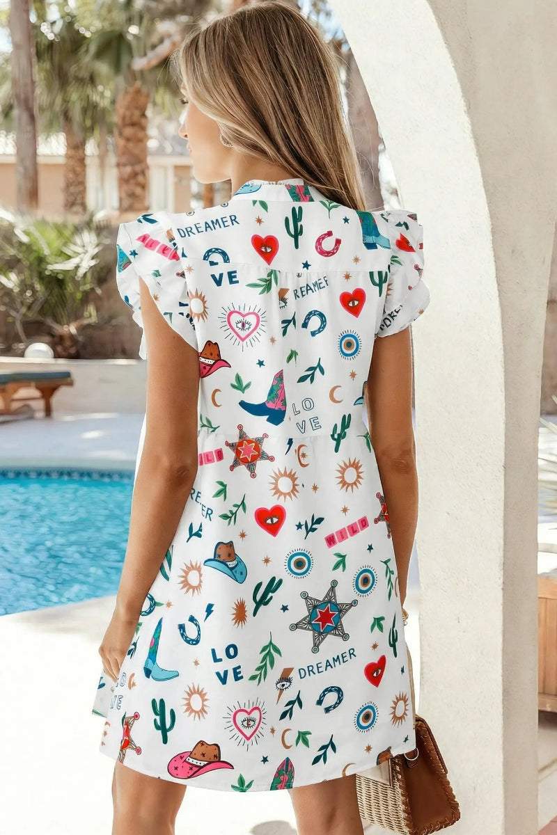  western print mini dress 