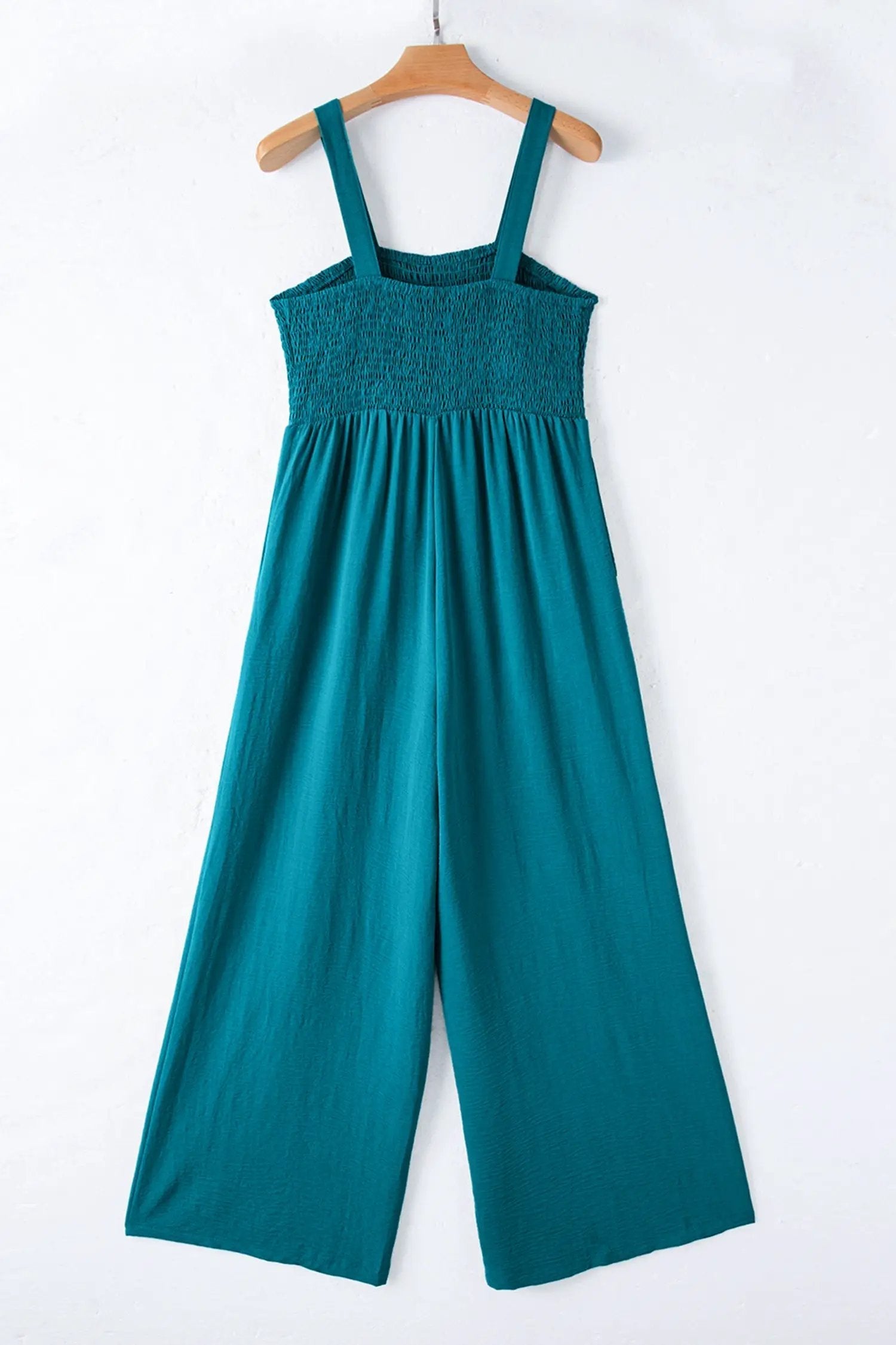 Smocked Square Neck Jumpsuit