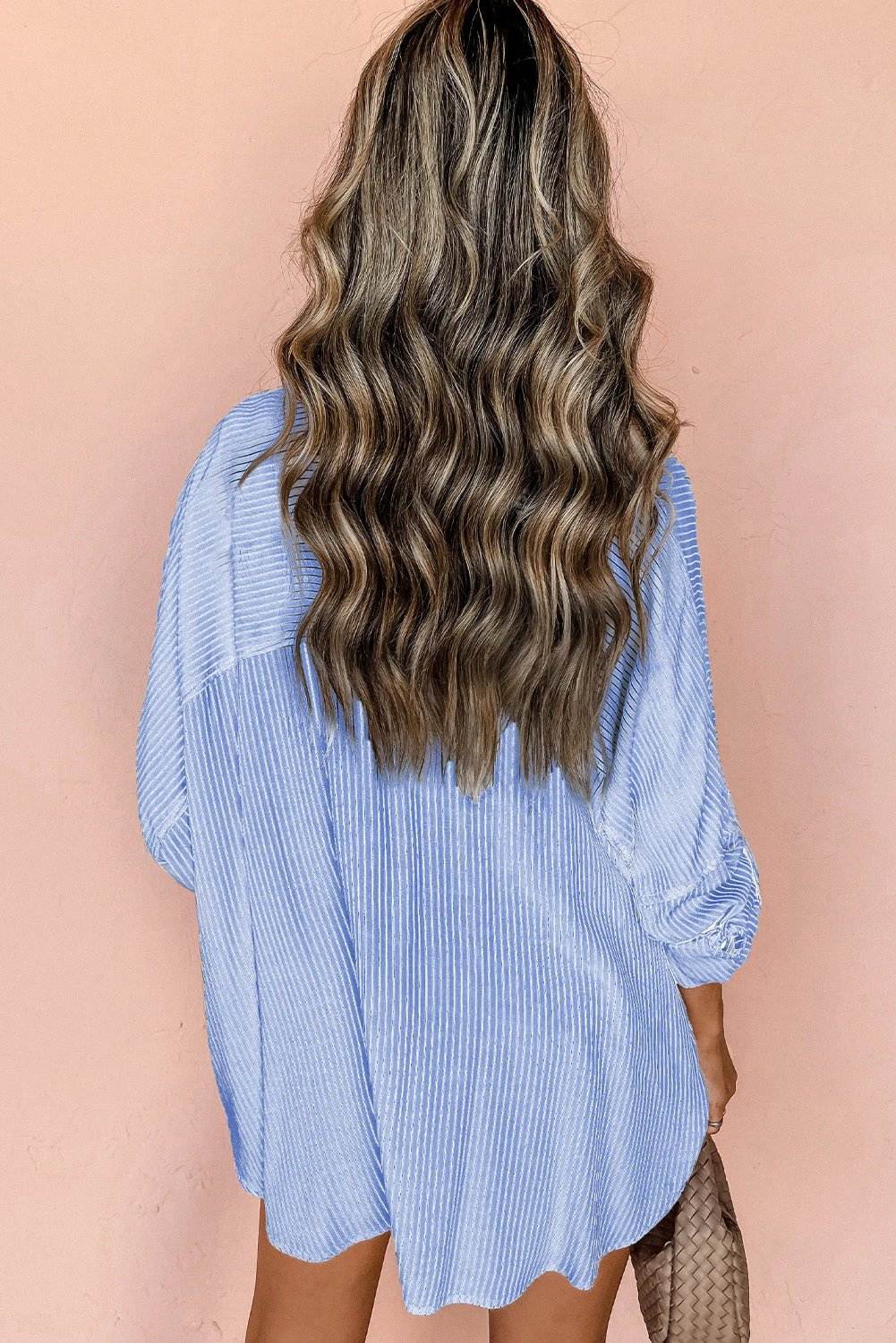 sky-blue stripe shirt