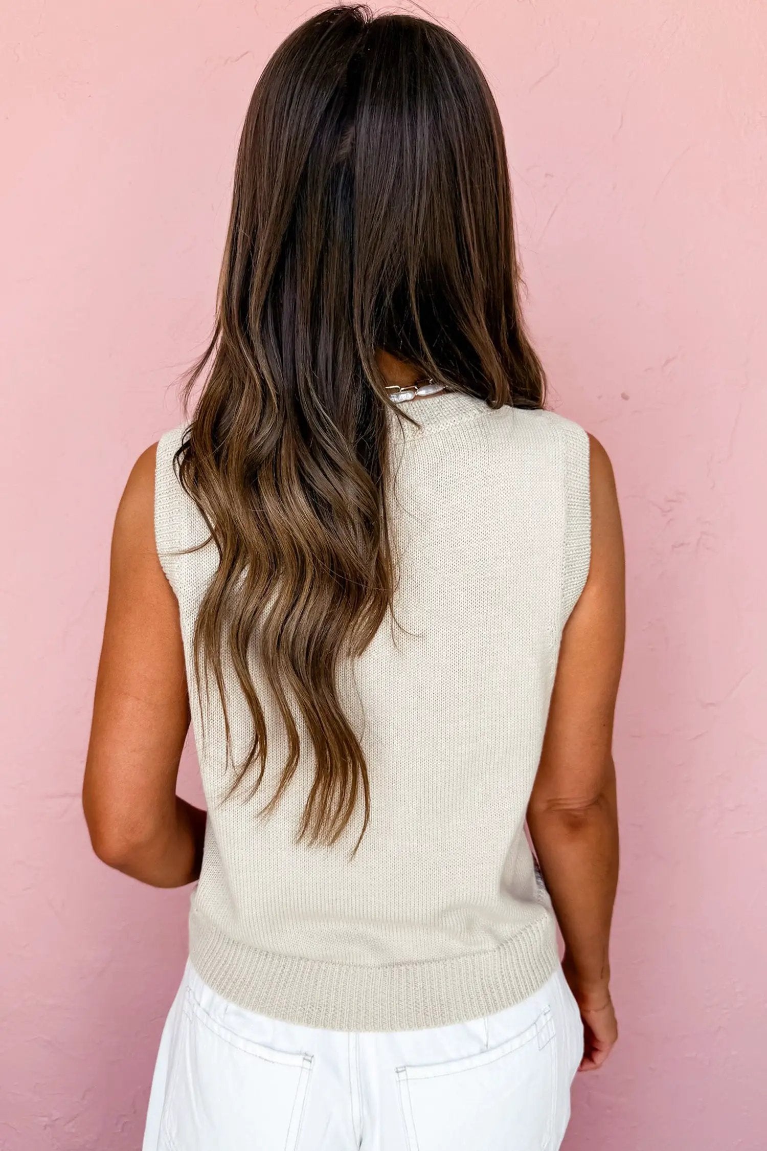 parchment american flag sleeveless sweater for women casual everyday outfit