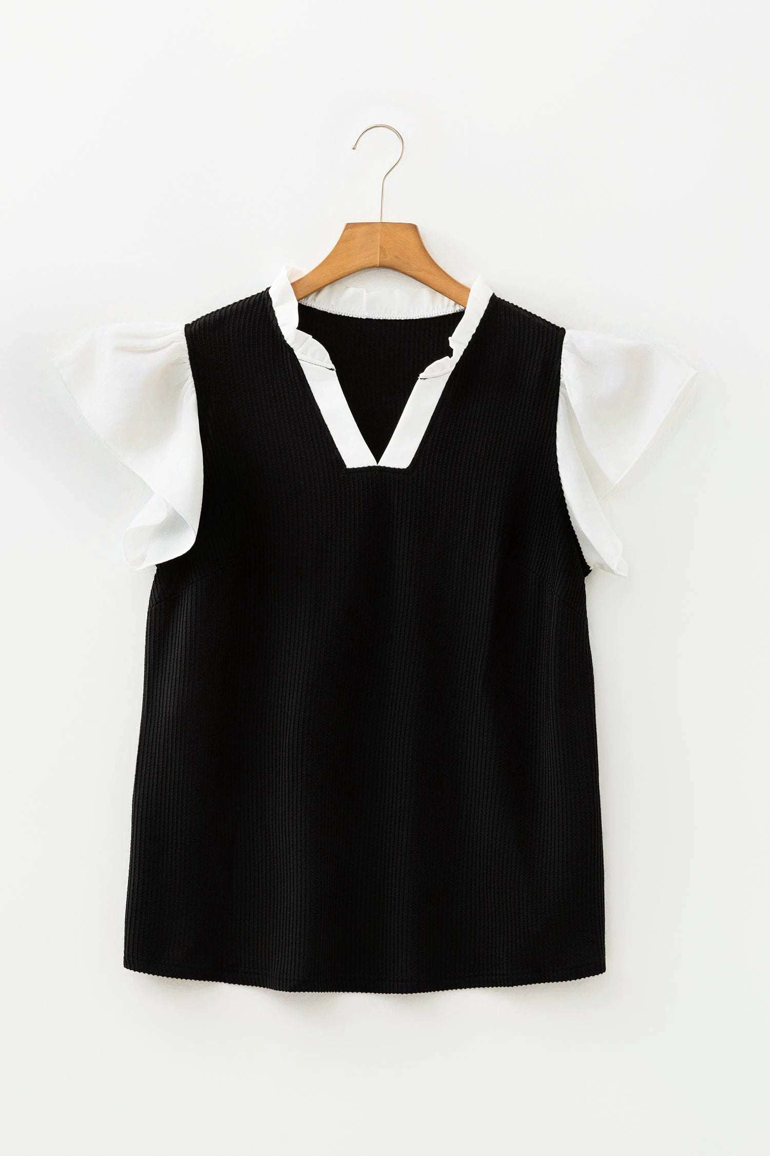 Plus Size Ribbed Blouse