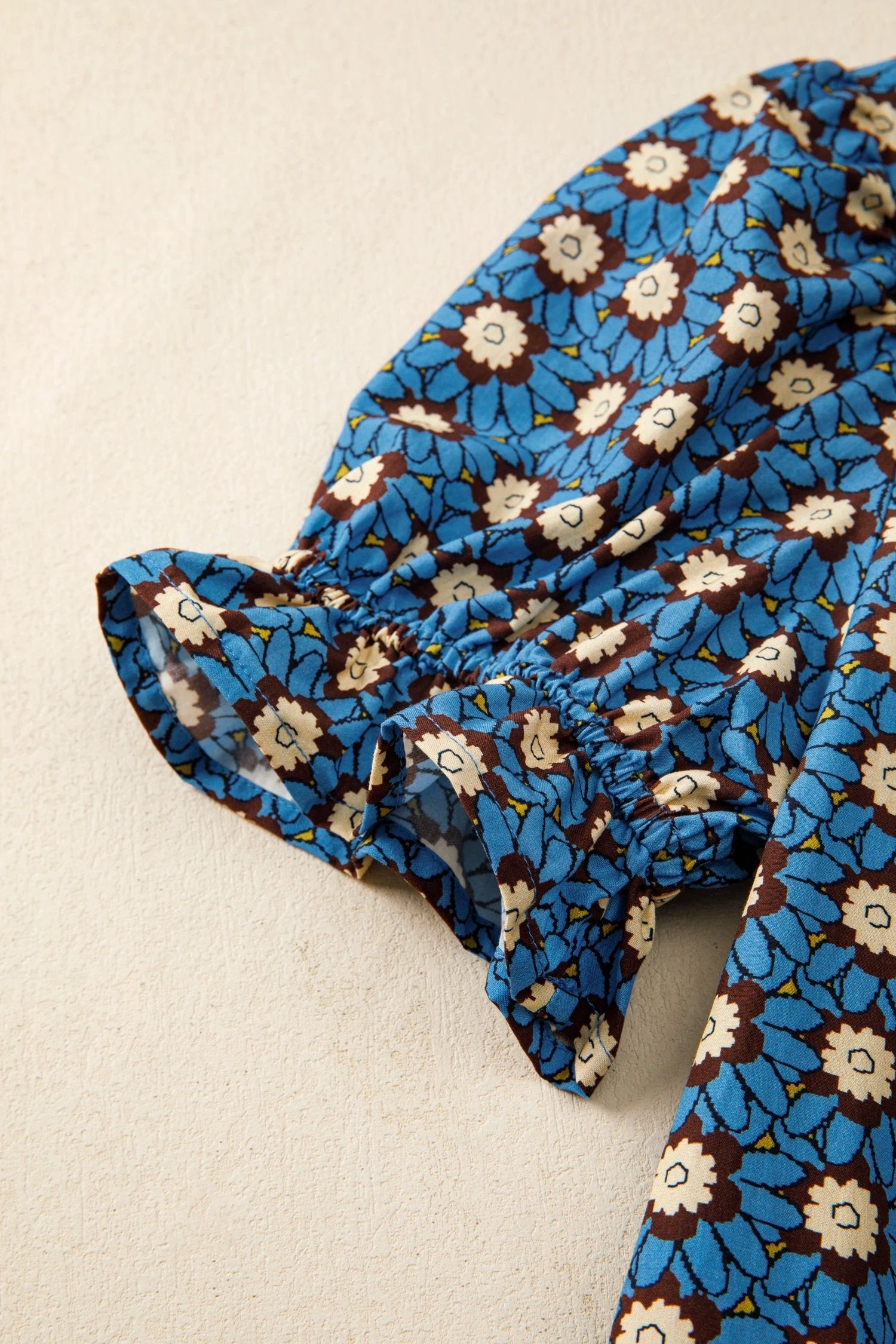 retro floral blouse