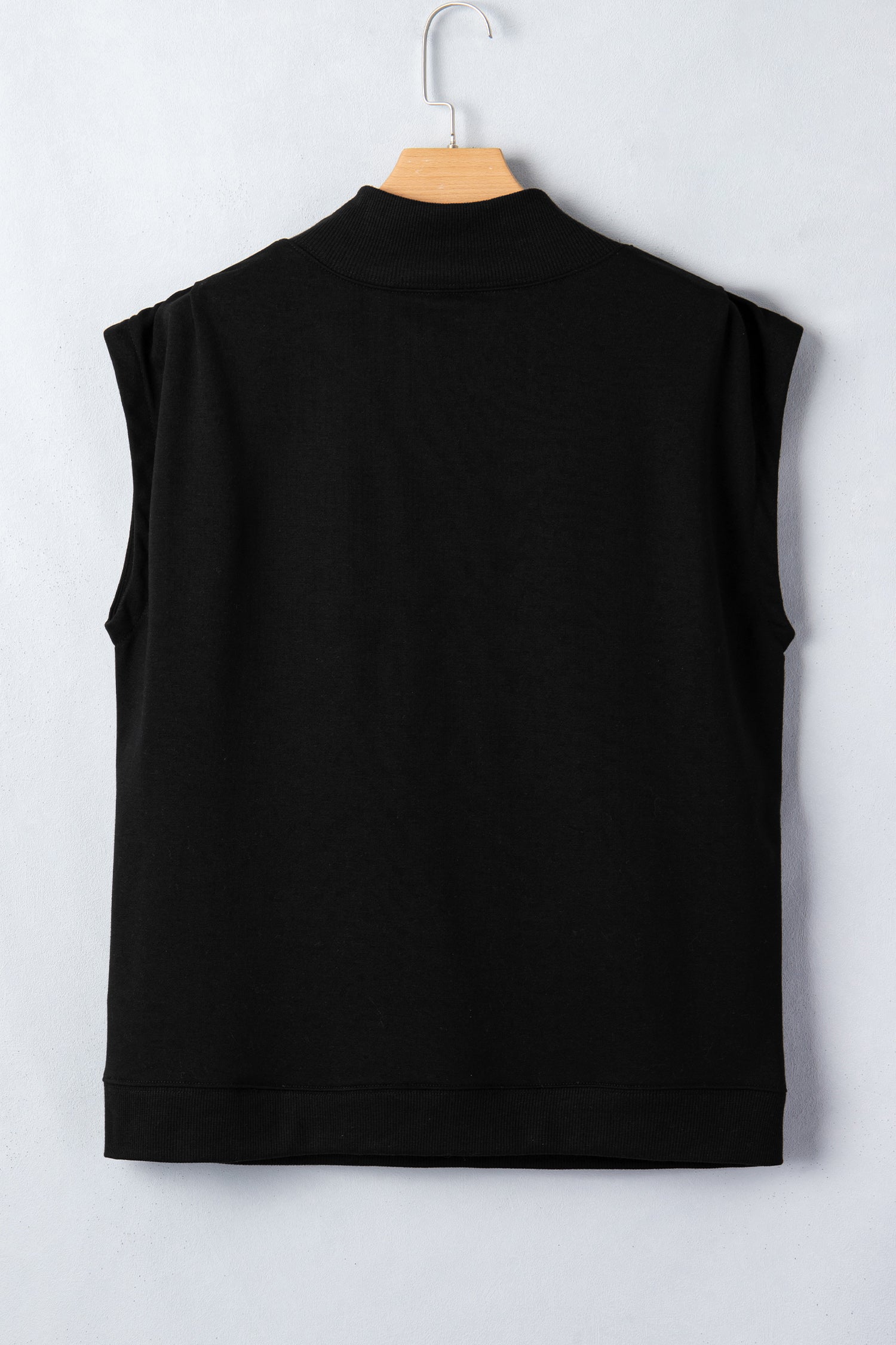 Everyday Chic | High Neck Cap Sleeve Top Relaxed Fit Blouse