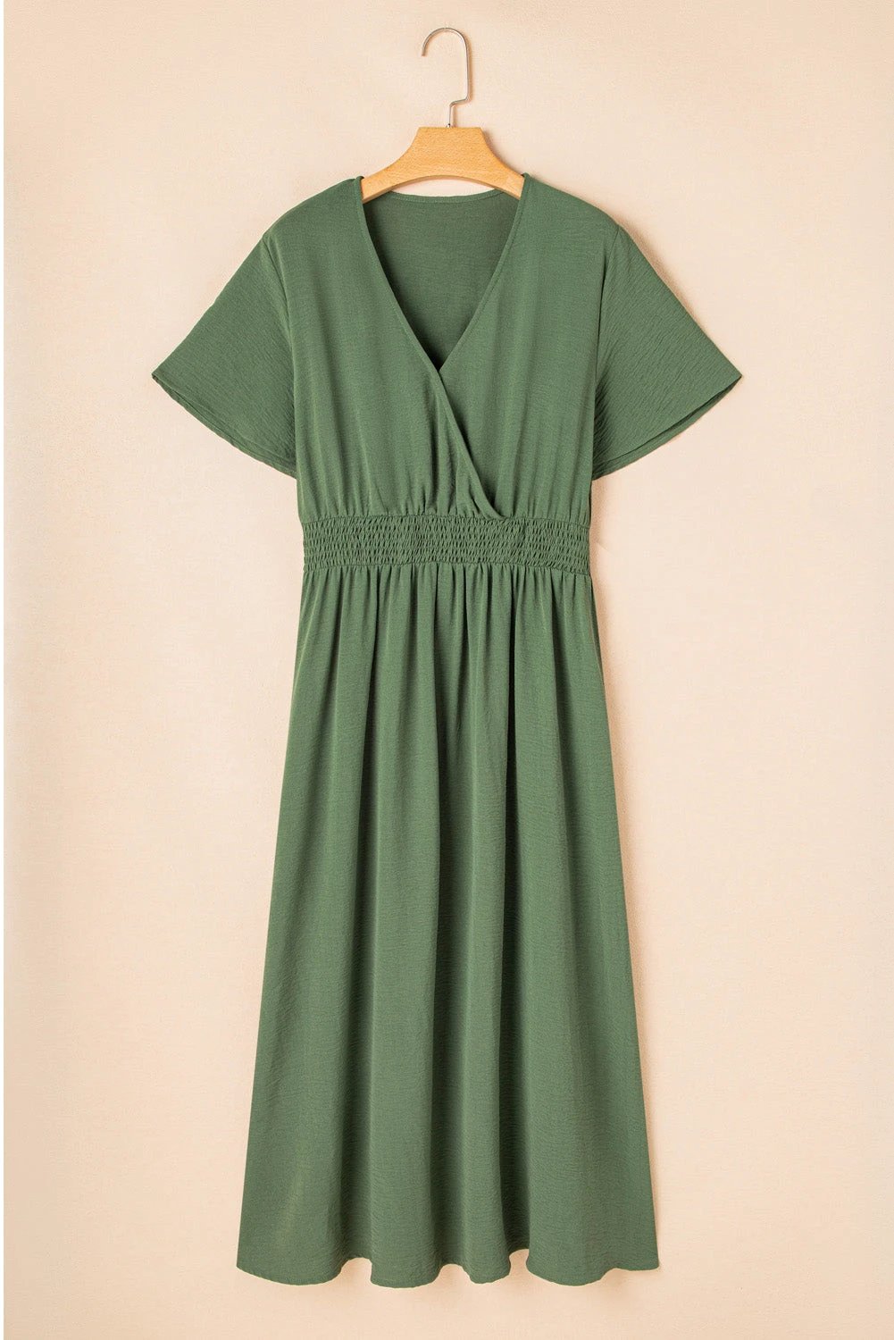 Plus size surplice maxi dress