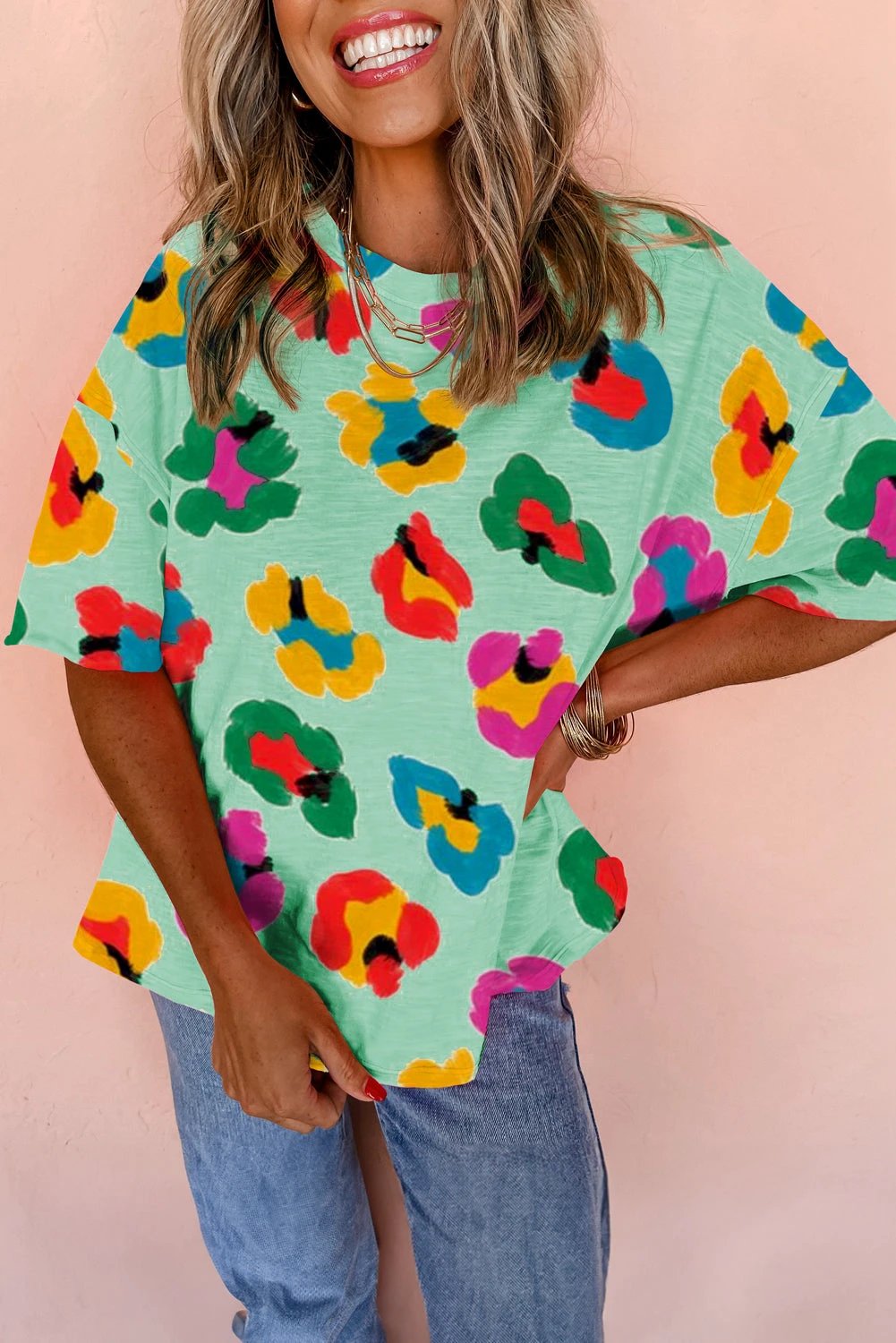 Color Pop Leopard Print Tee