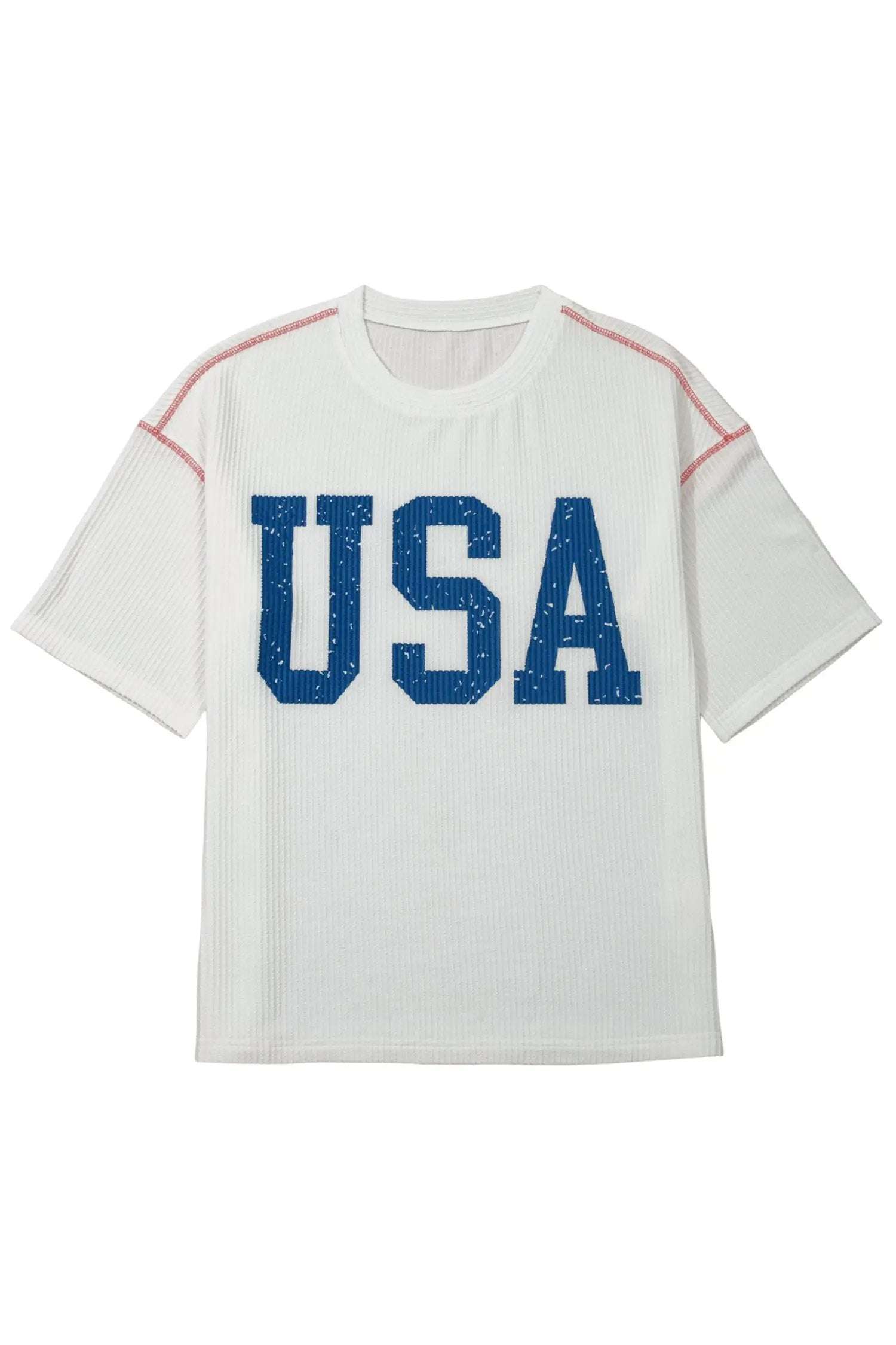 Oversized USA Graphic Ribbed Tee