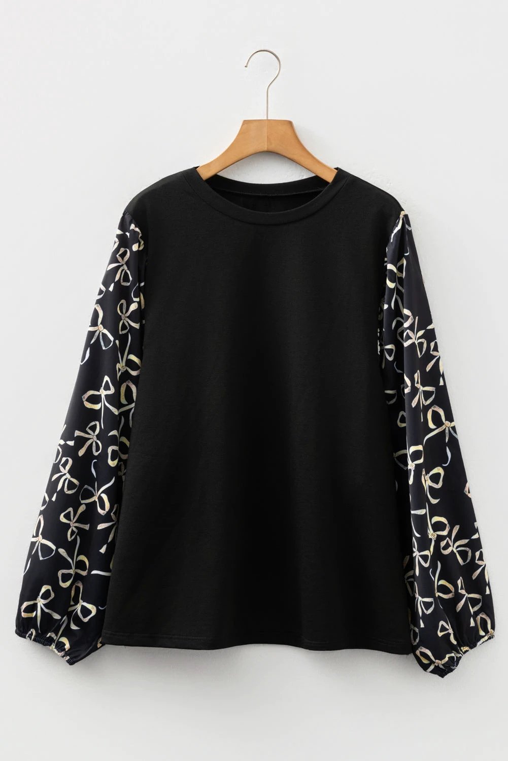 Plus size bow-knot blouse