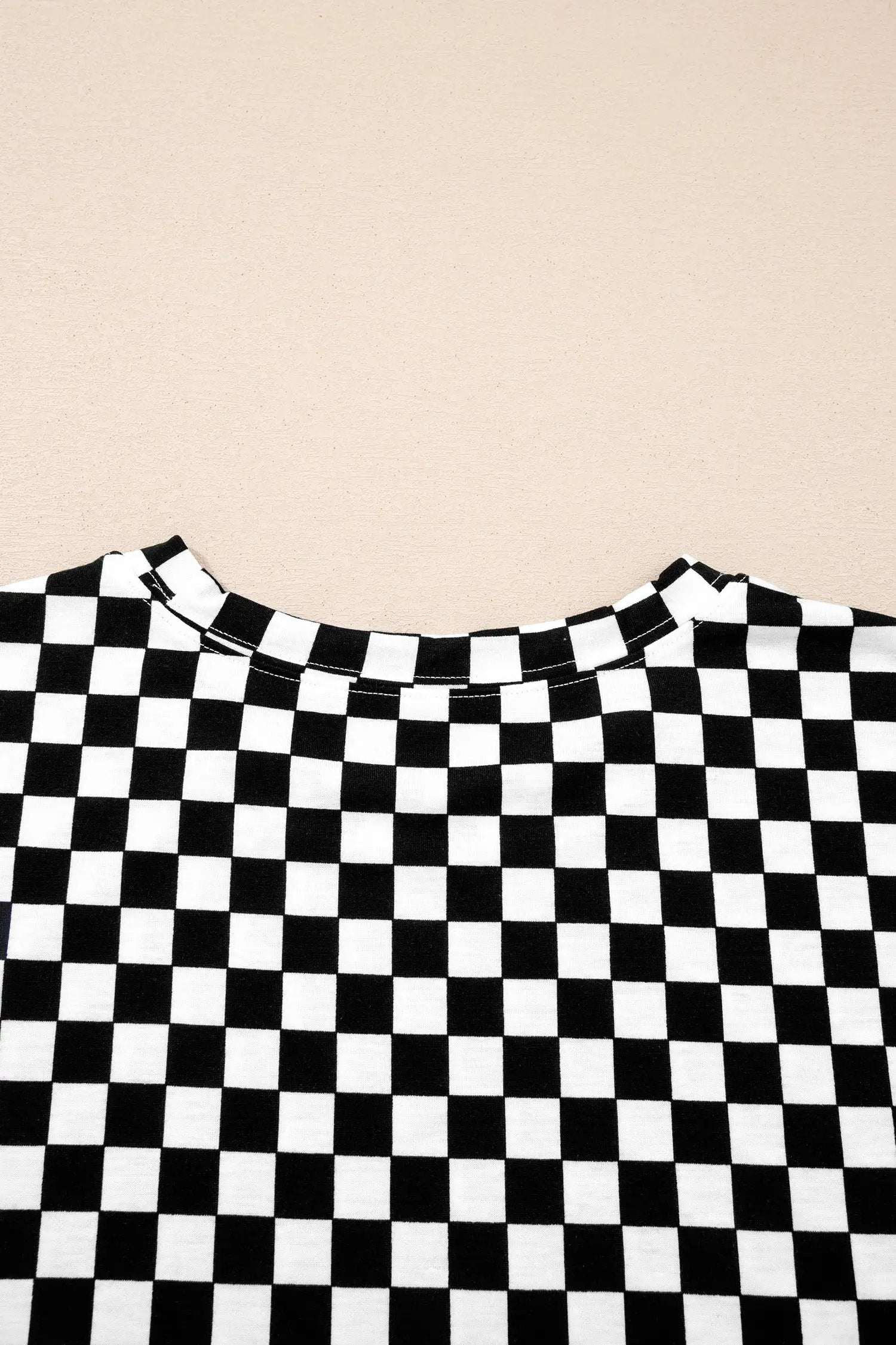 Checkered two-piece outfit set