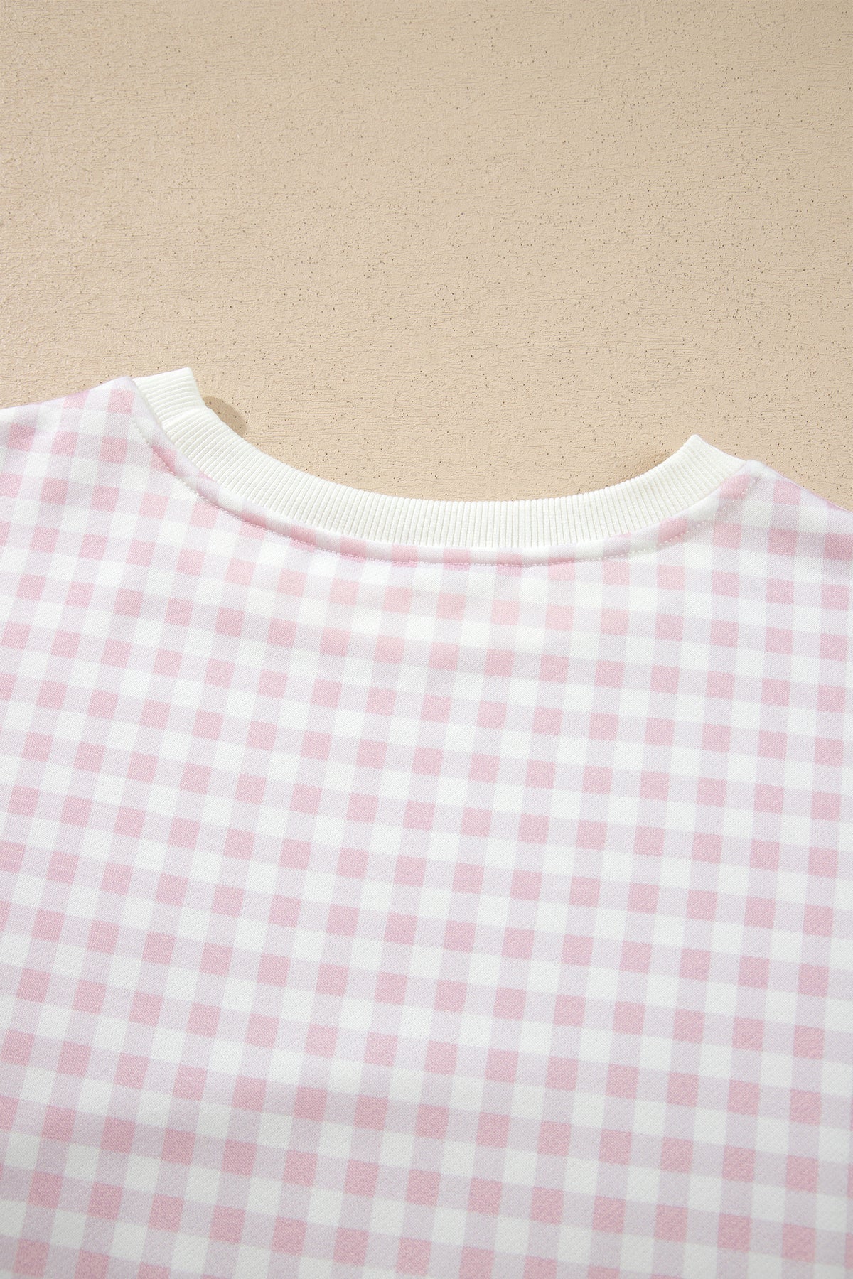 Plaid Baggy Pullover Drawstring Casual Shorts Two-Piece Set