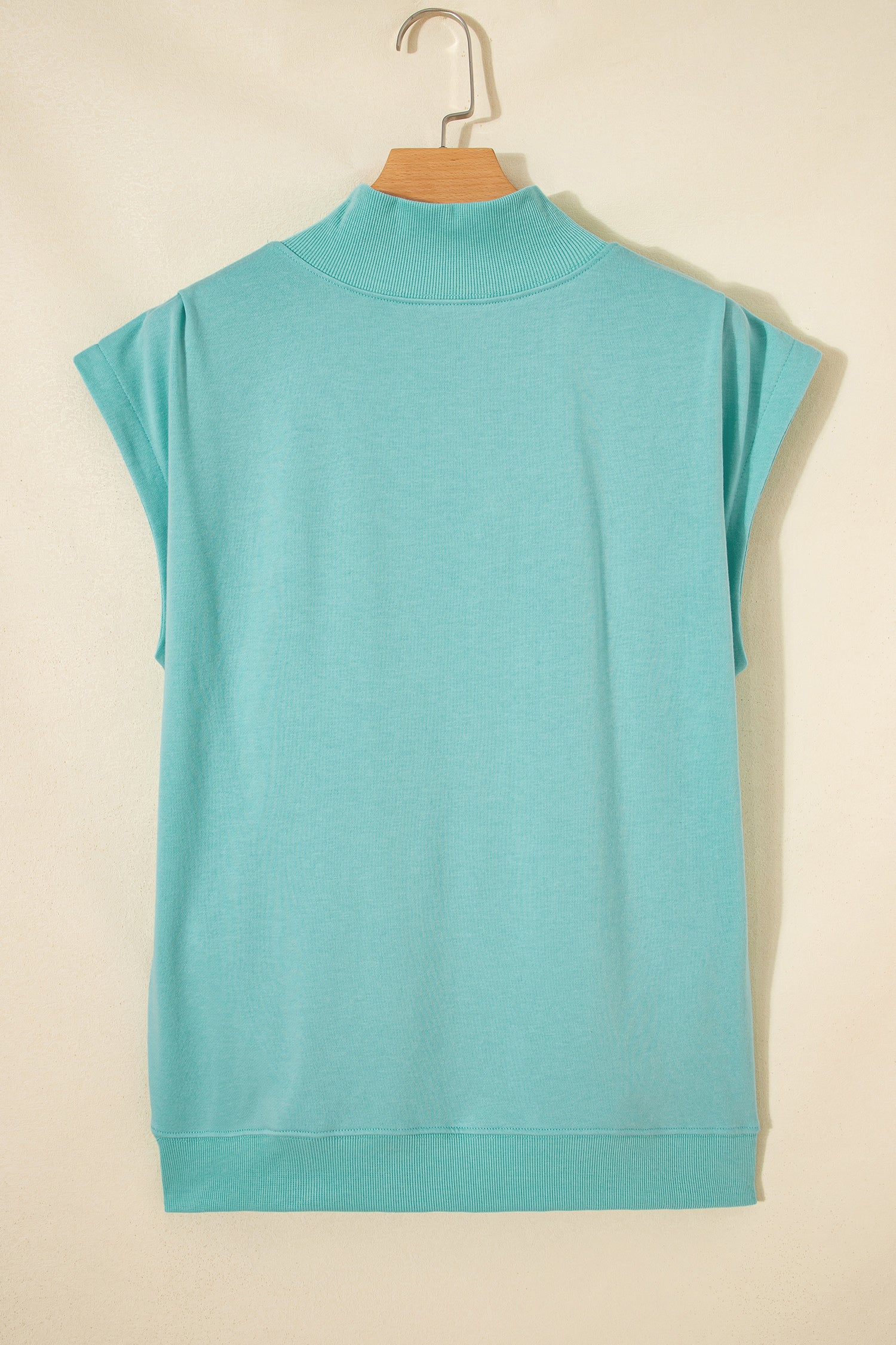 Everyday Chic | High Neck Cap Sleeve Top Relaxed Fit Blouse