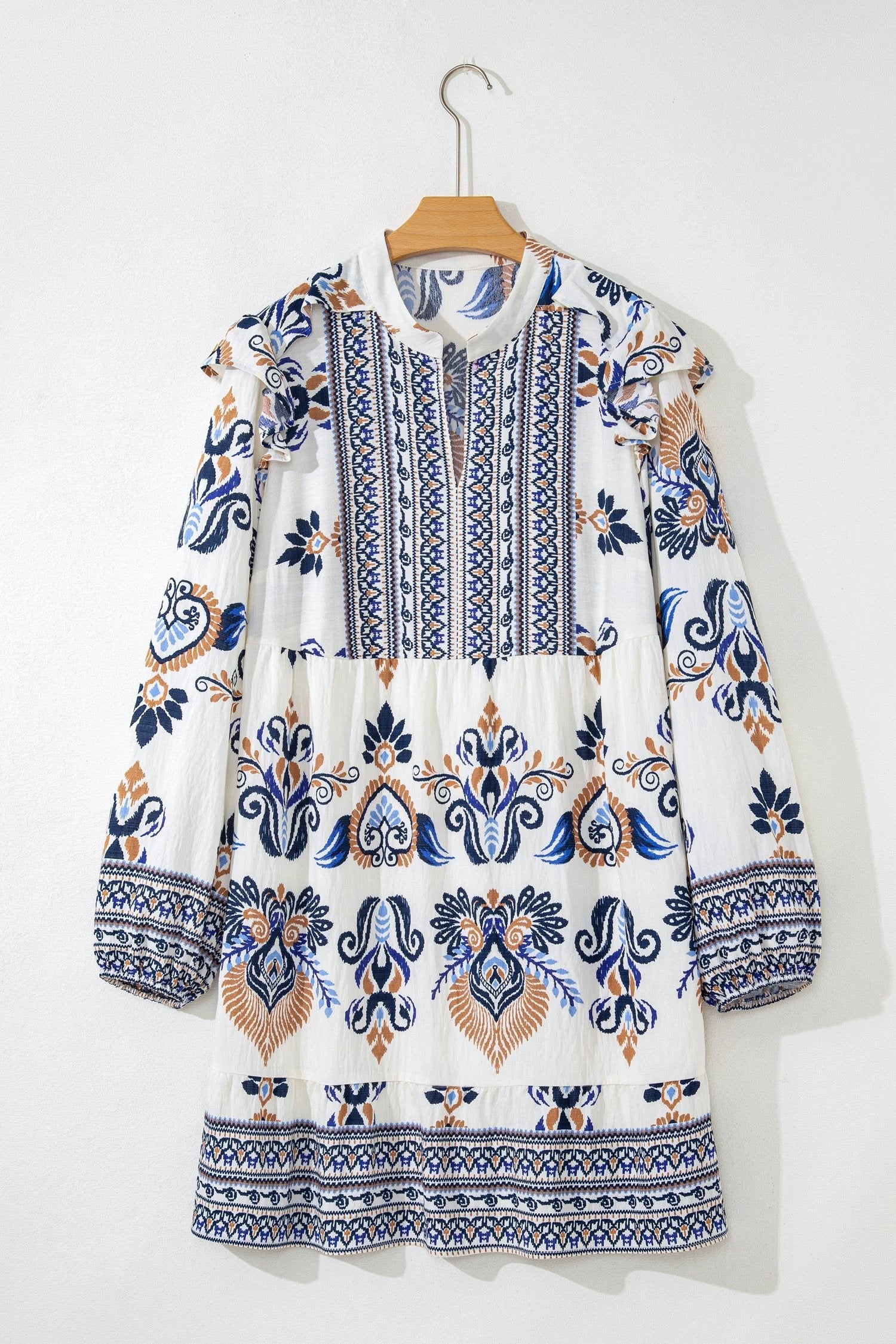 Plus size boho print dress