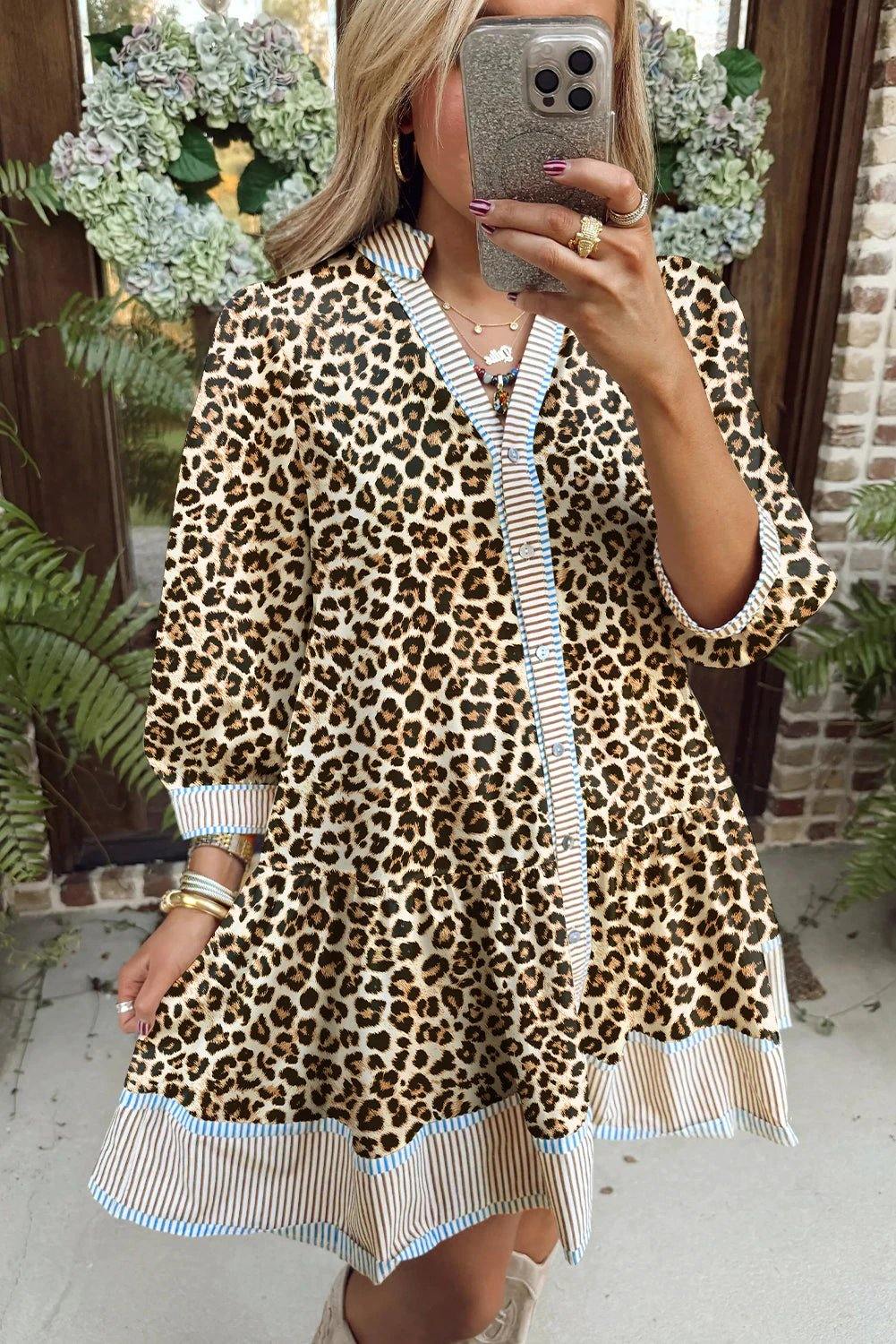 plus size leopard print dress