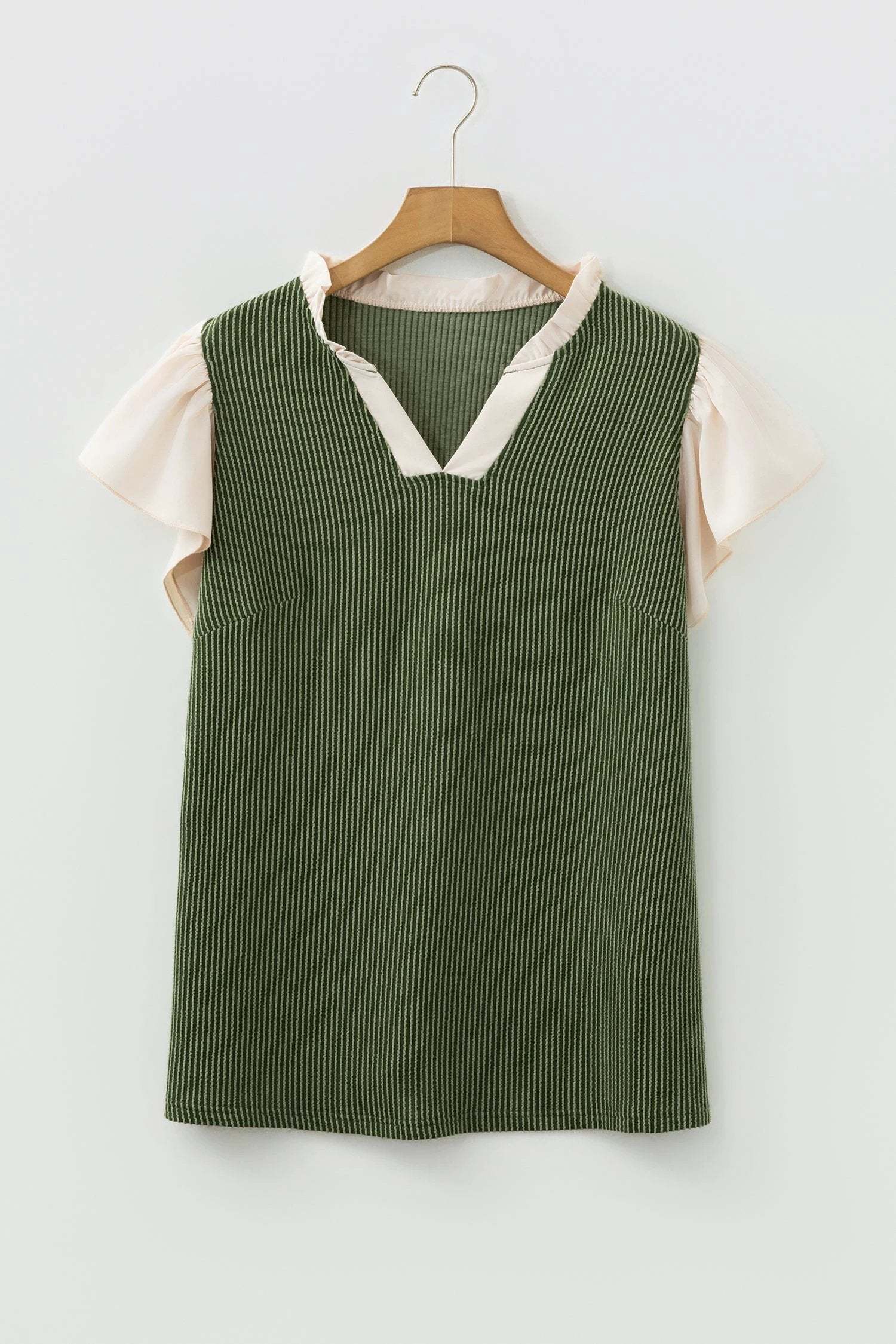 Plus Size Ribbed Blouse