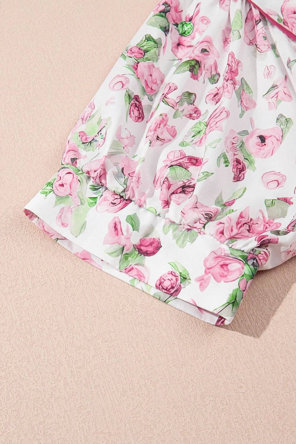 pink floral split neck short sleeve loose plus size mini dress for women casual everyday outfit