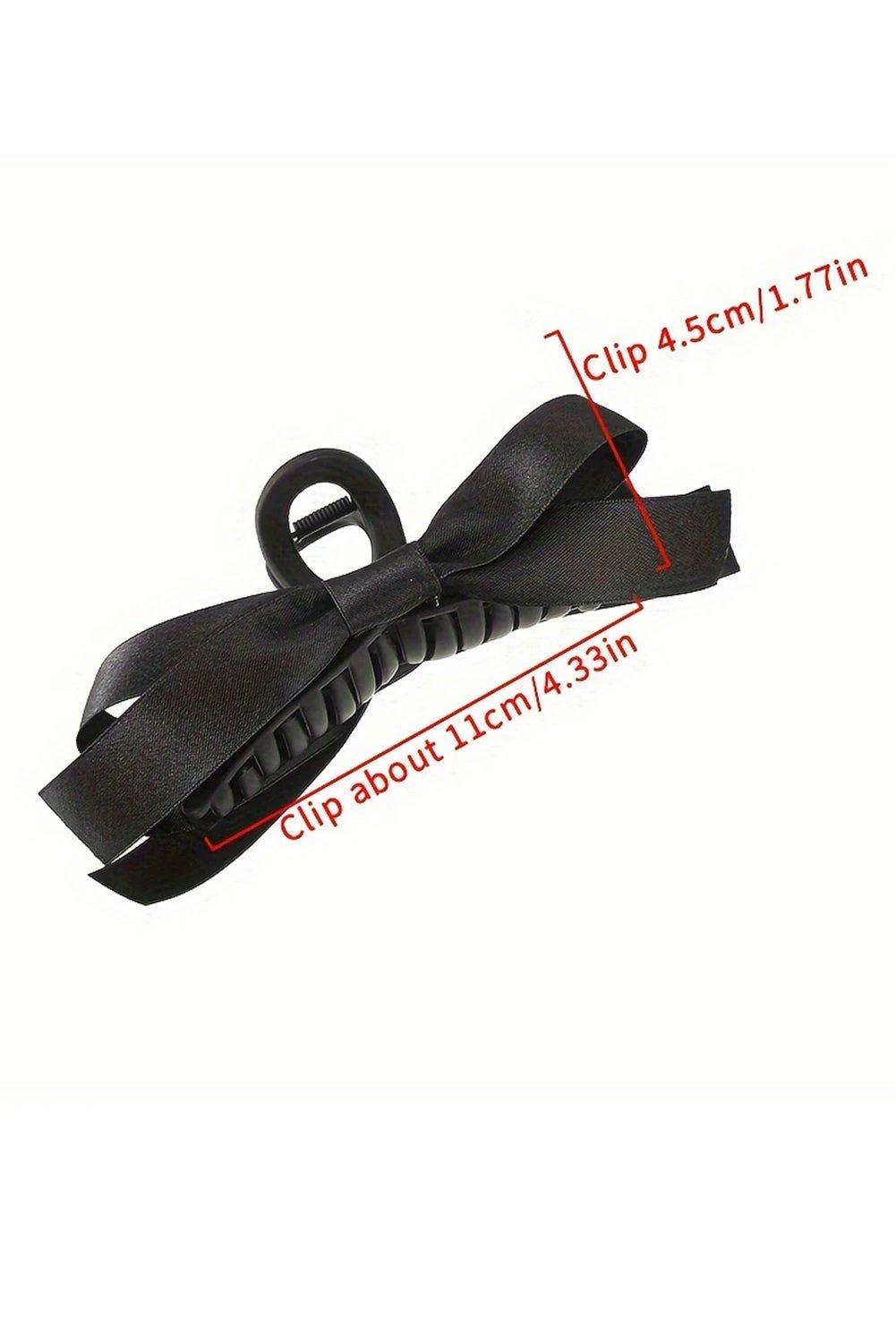 black bow decor large hair claw clip for women casual everyday outfit