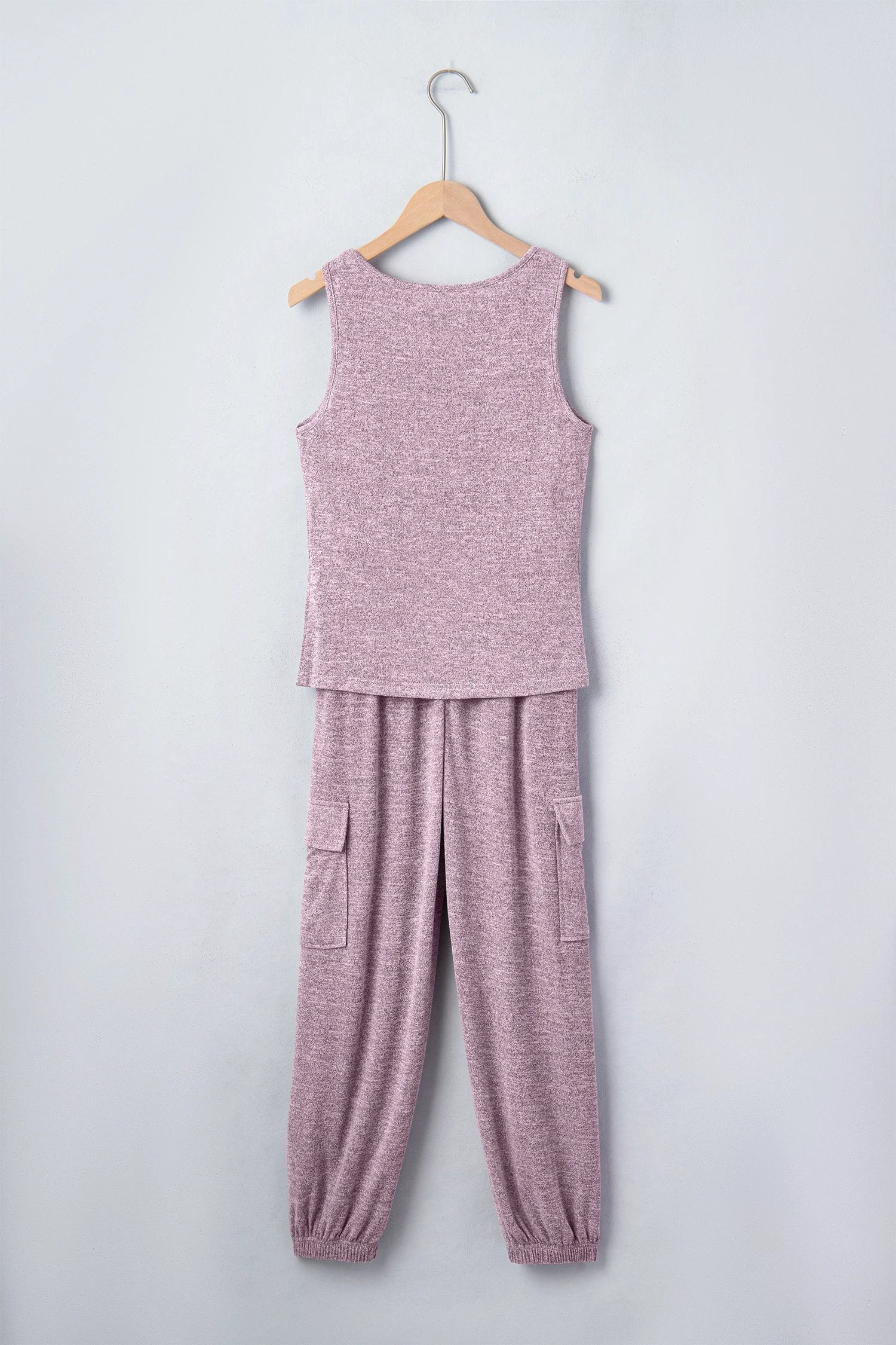 orchid bouquet casual tank top drawstring jogger pants 2pcs outfit for women casual everyday outfit