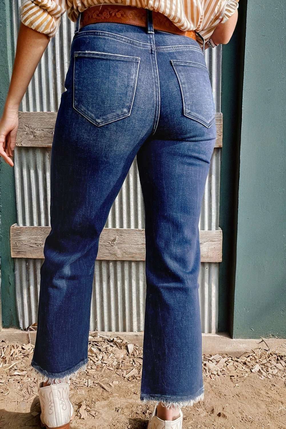 High-Waist Flared Jeans