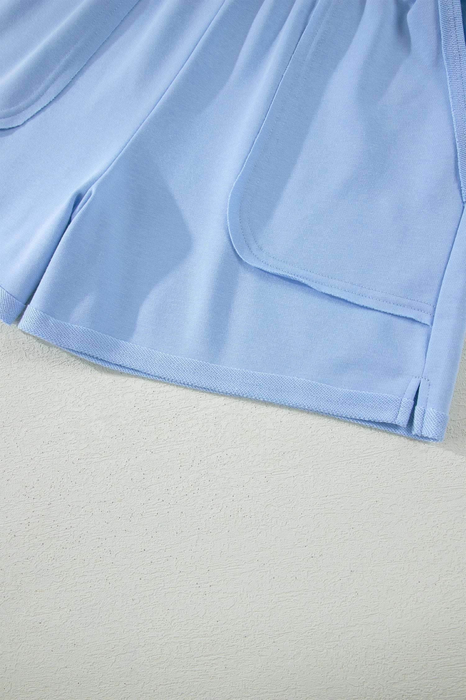 Loose Polo Tee Short Set with elastic waist shorts vacation outfit