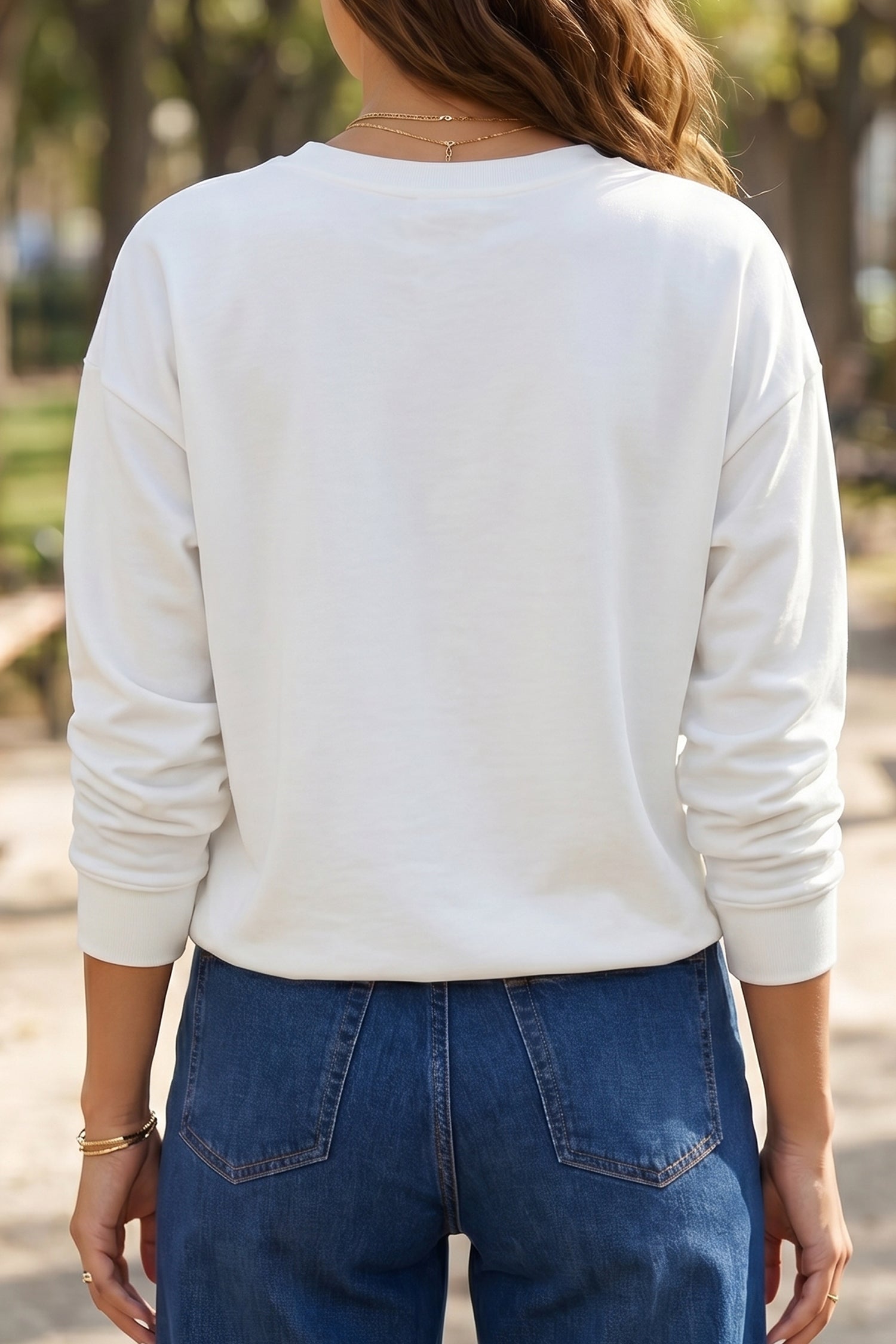 Solid Color Dropped Shoulder Long Sleeve Top — women's everyday top | J&H Apparel